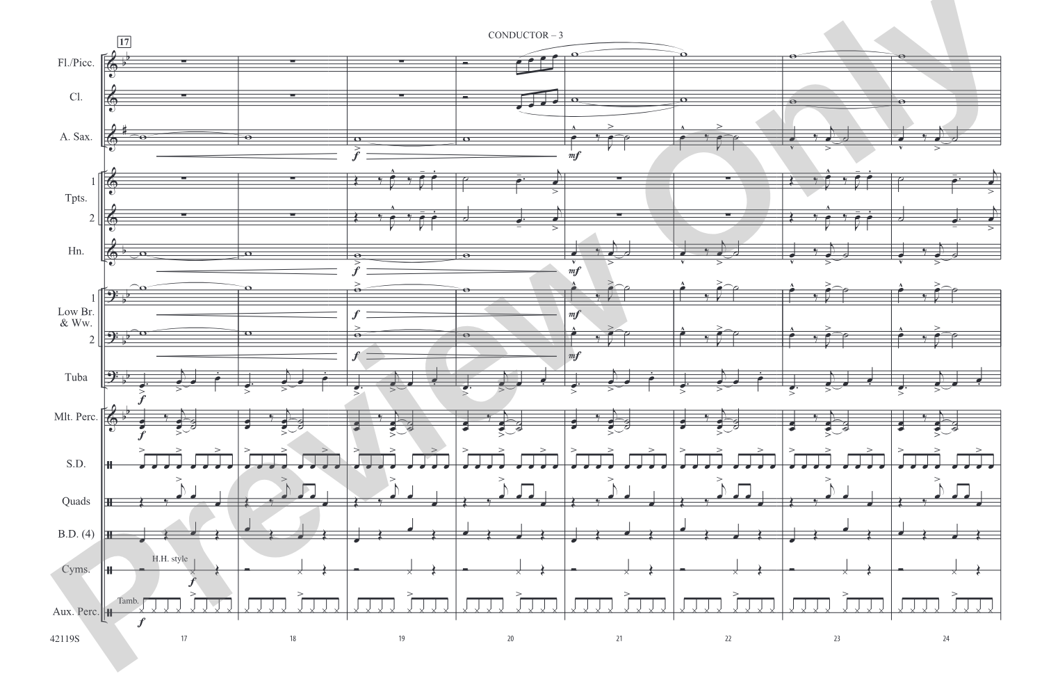 Zumba: Marching Band Conductor Score & Parts