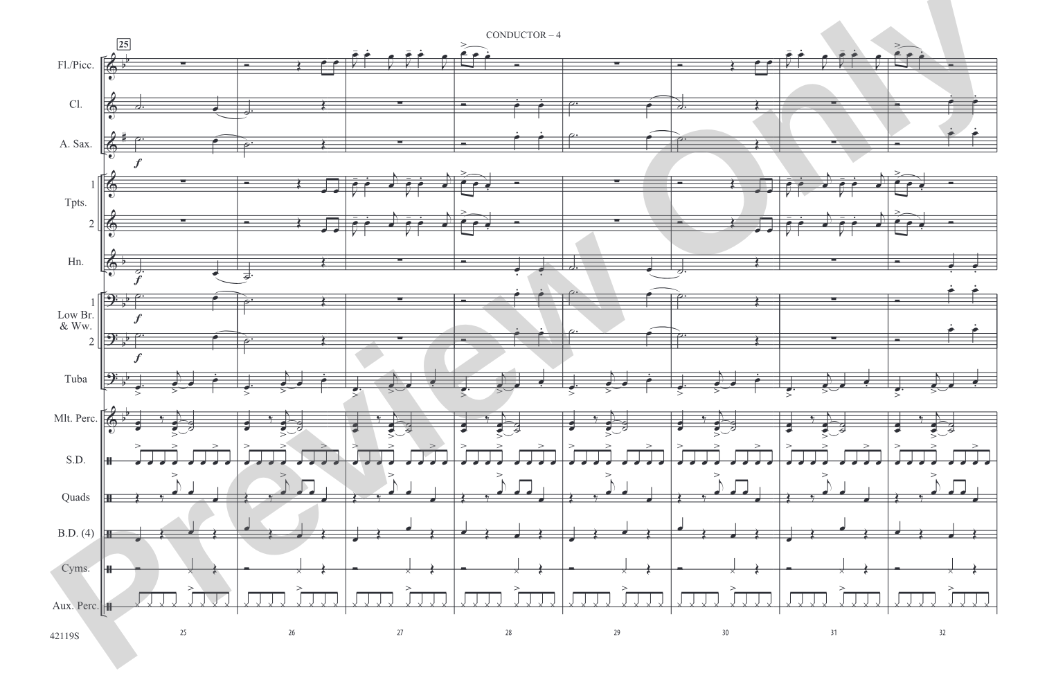 Zumba: Marching Band Conductor Score & Parts
