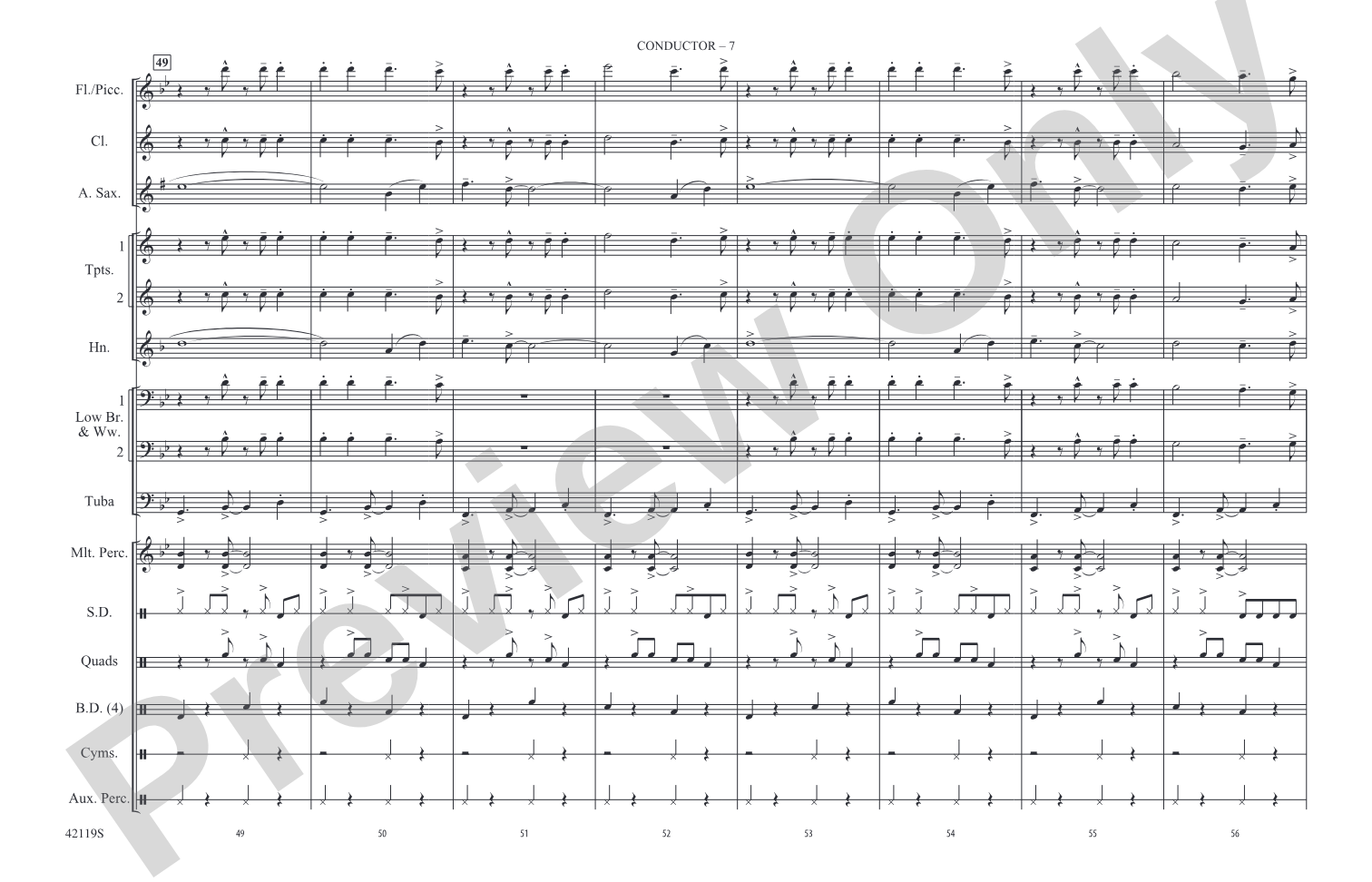 Zumba: Marching Band Conductor Score & Parts