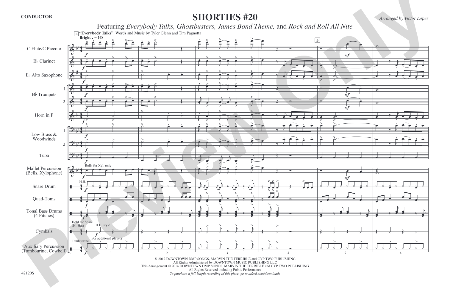 Shorties #20: Marching Band Conductor Score & Parts