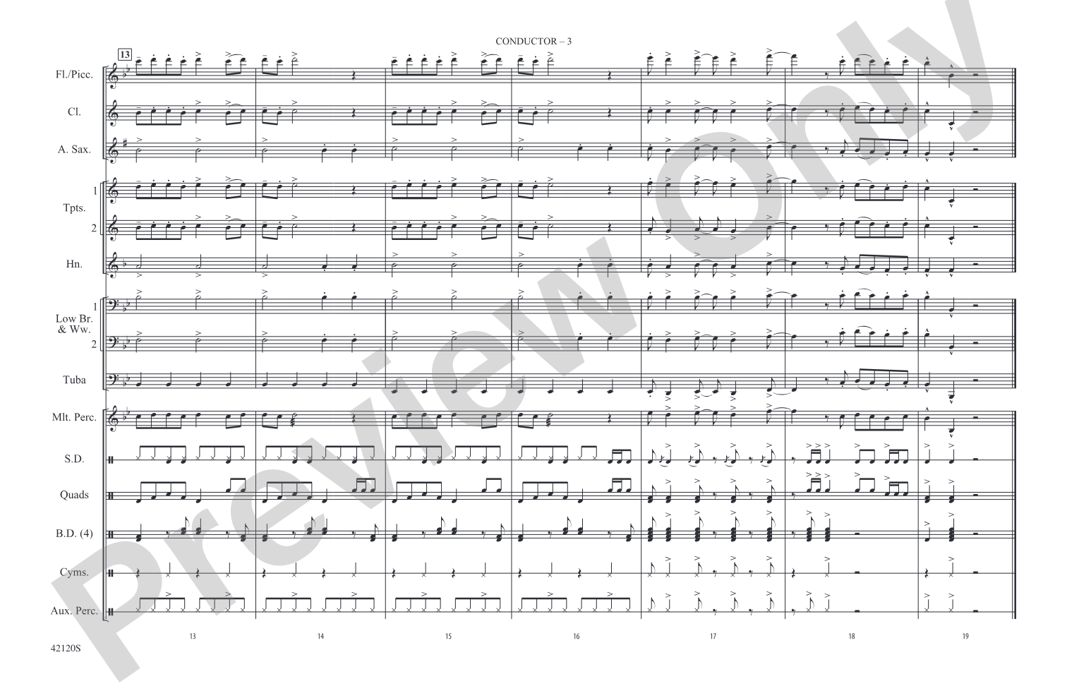 Shorties #20: Marching Band Conductor Score & Parts