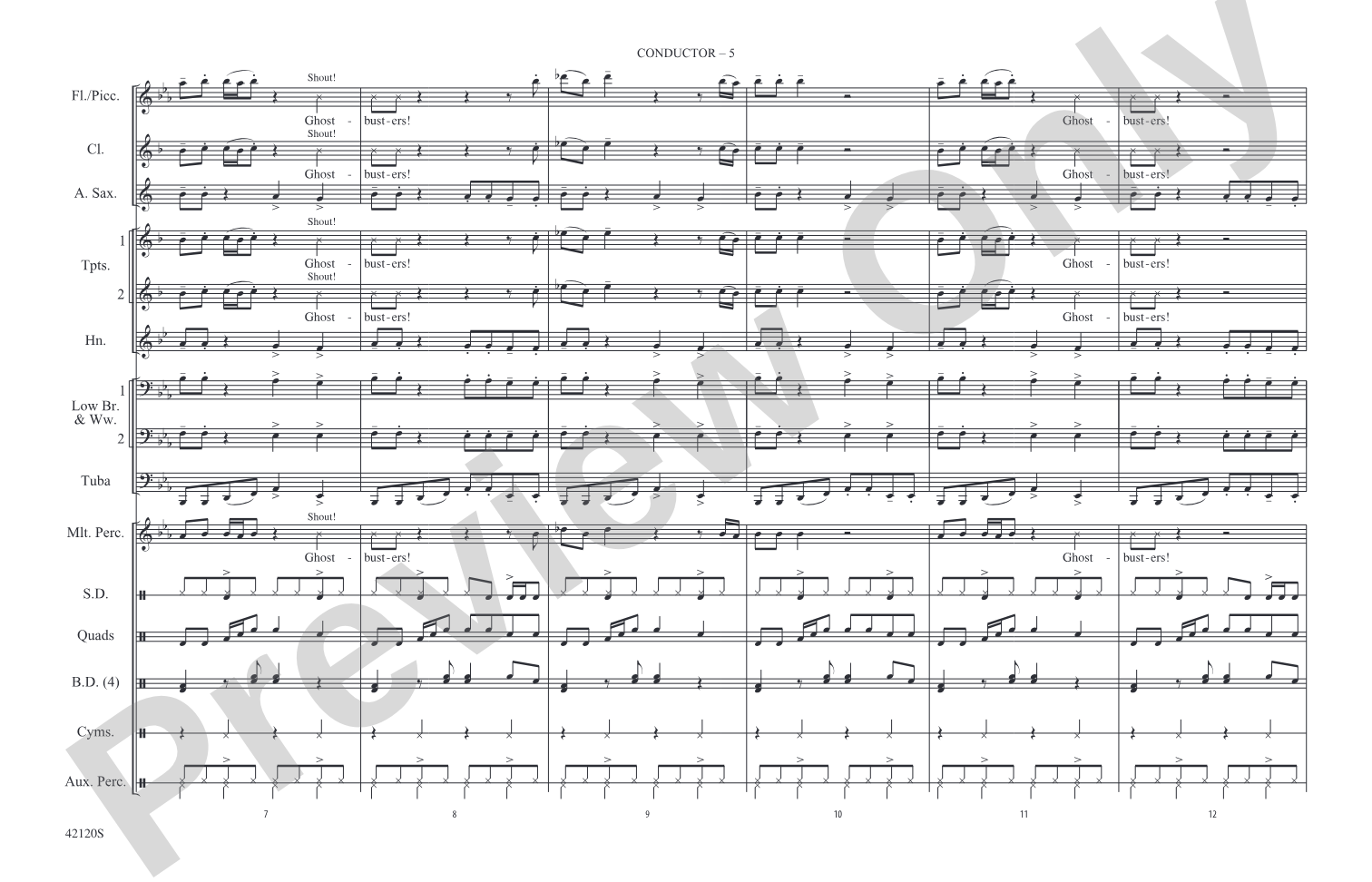 Shorties #20: Marching Band Conductor Score & Parts