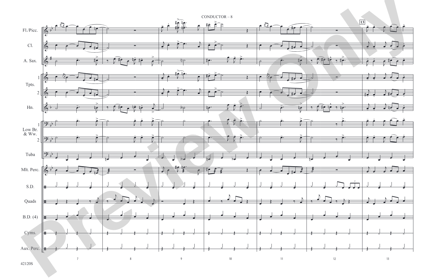 Shorties #20: Marching Band Conductor Score & Parts