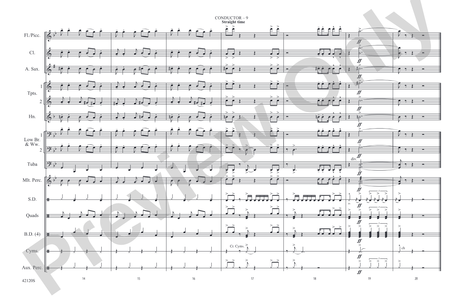 Shorties #20: Marching Band Conductor Score & Parts