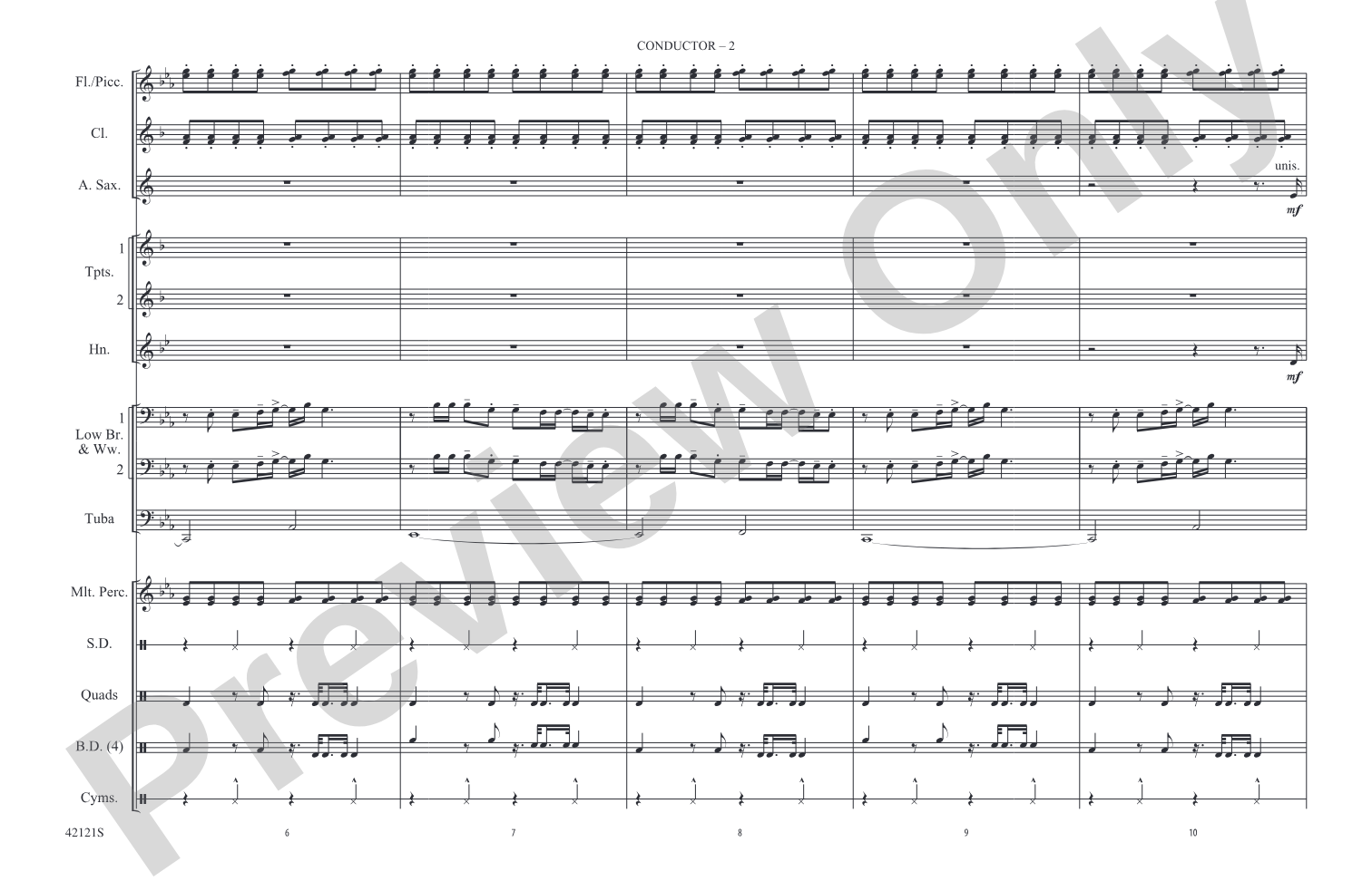 Roar: Marching Band Conductor Score & Parts