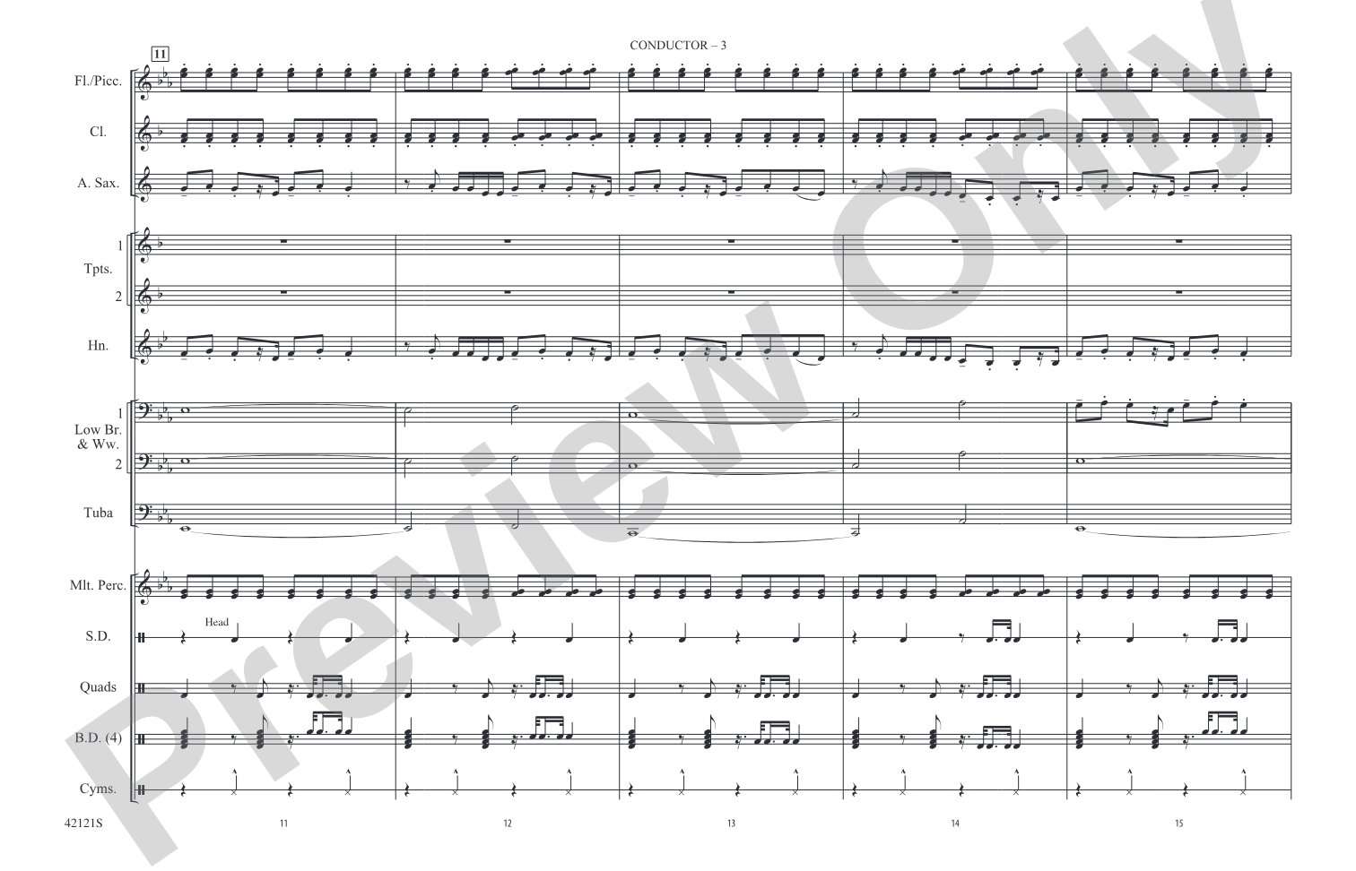 Roar: Marching Band Conductor Score & Parts