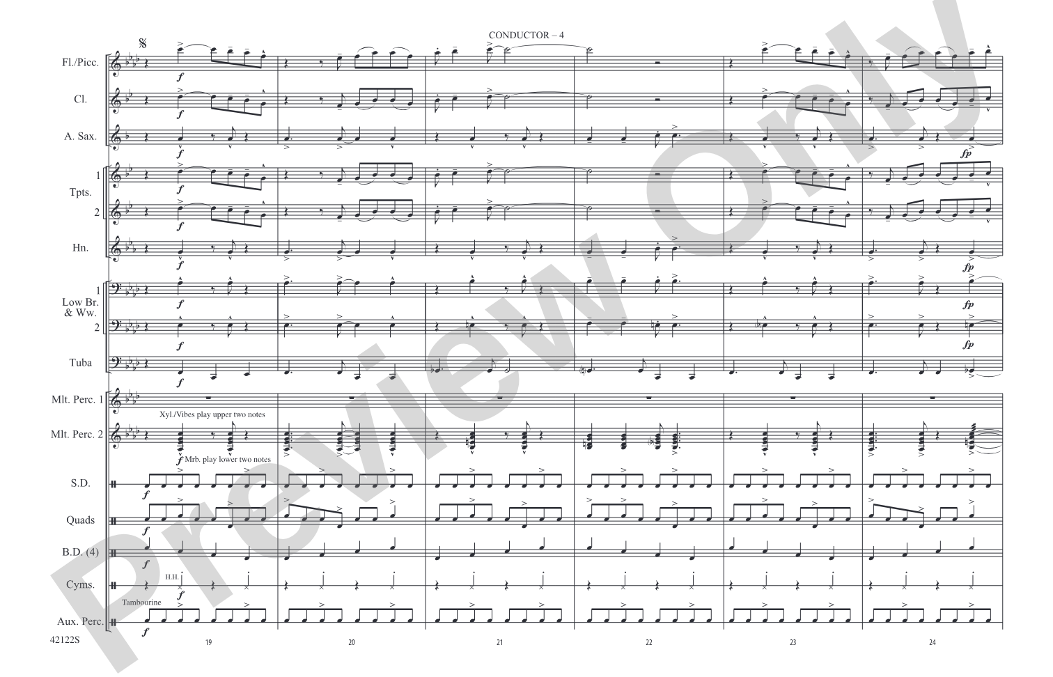 Give It One: Marching Band Conductor Score & Parts