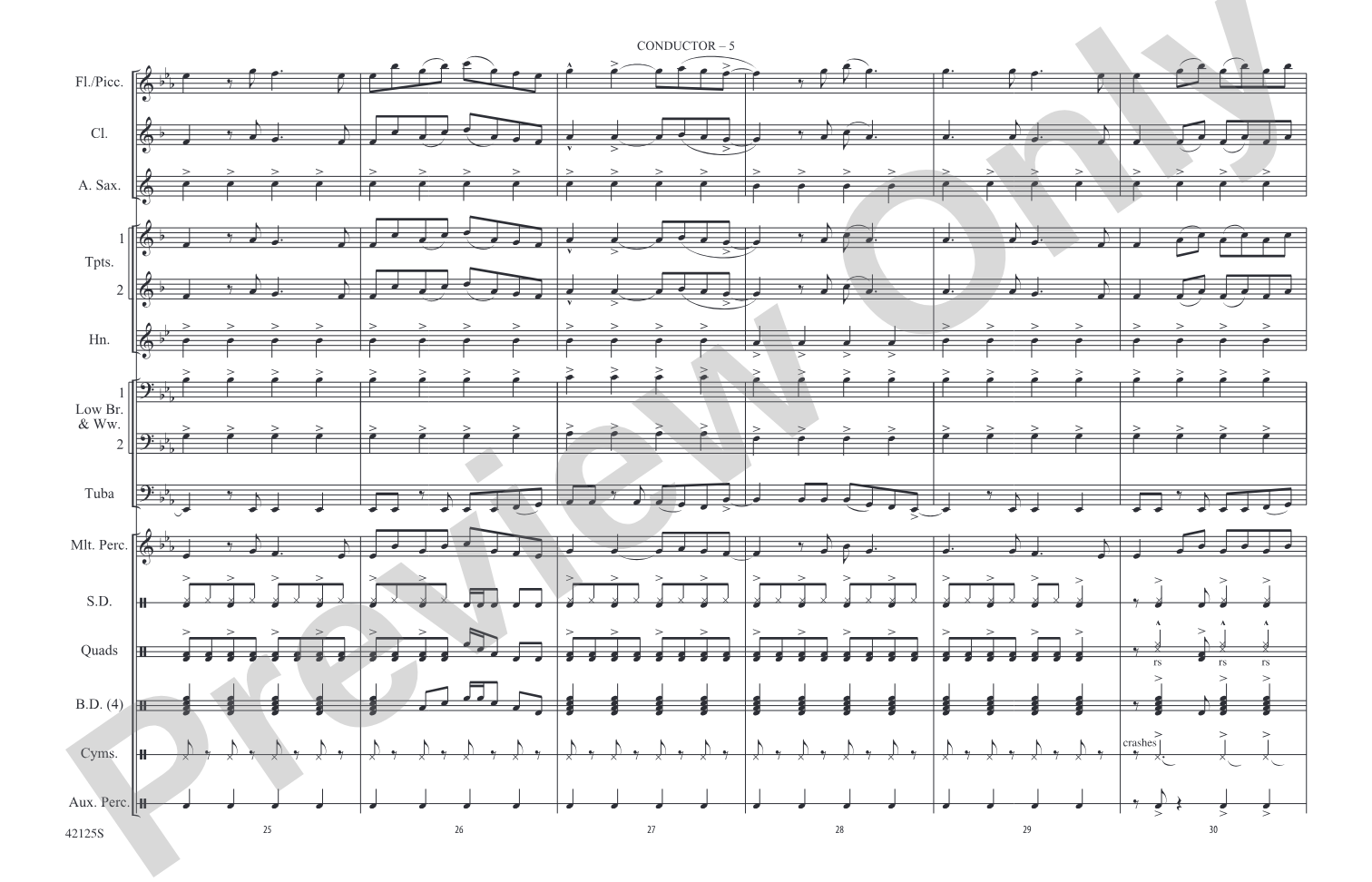 Still into You: Marching Band Conductor Score & Parts