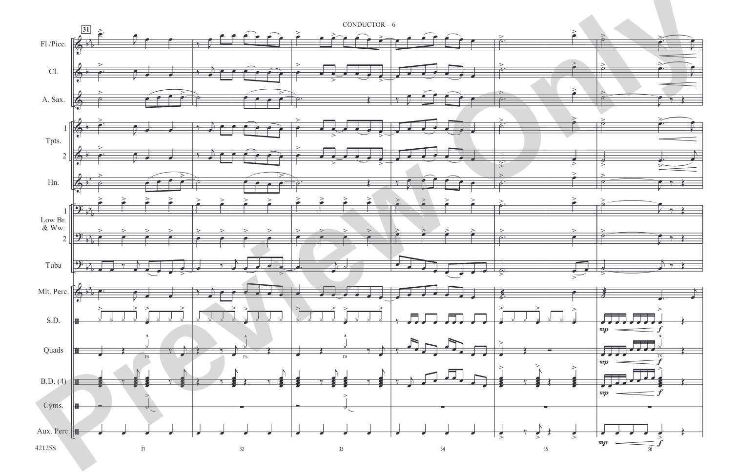 Still into You: Marching Band Conductor Score & Parts