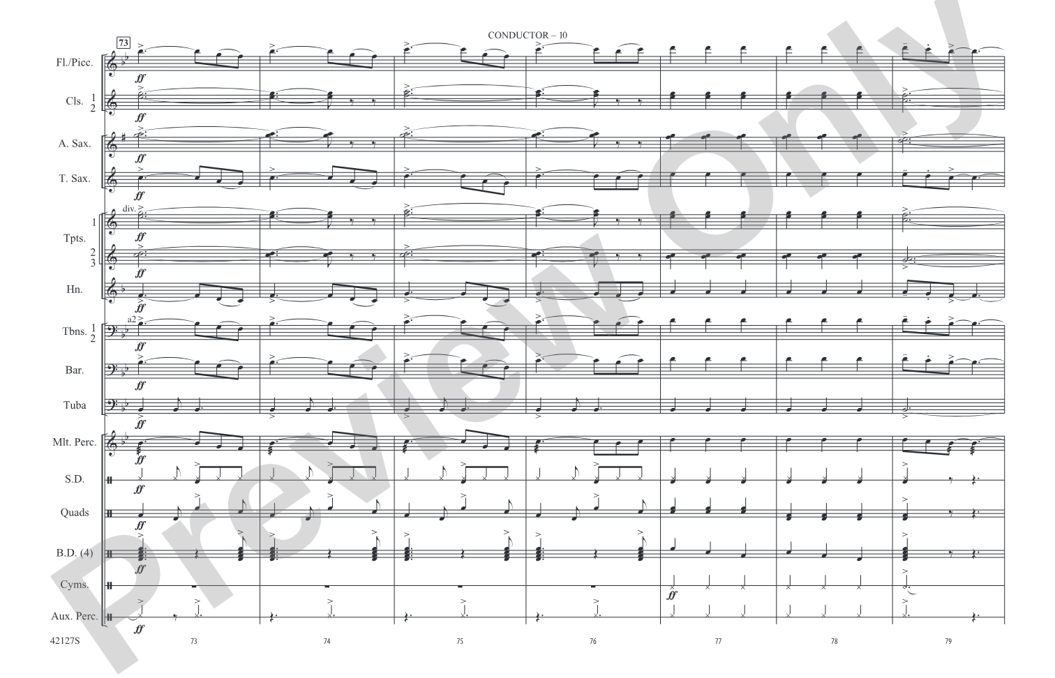 Carry On: Marching Band Conductor Score & Parts