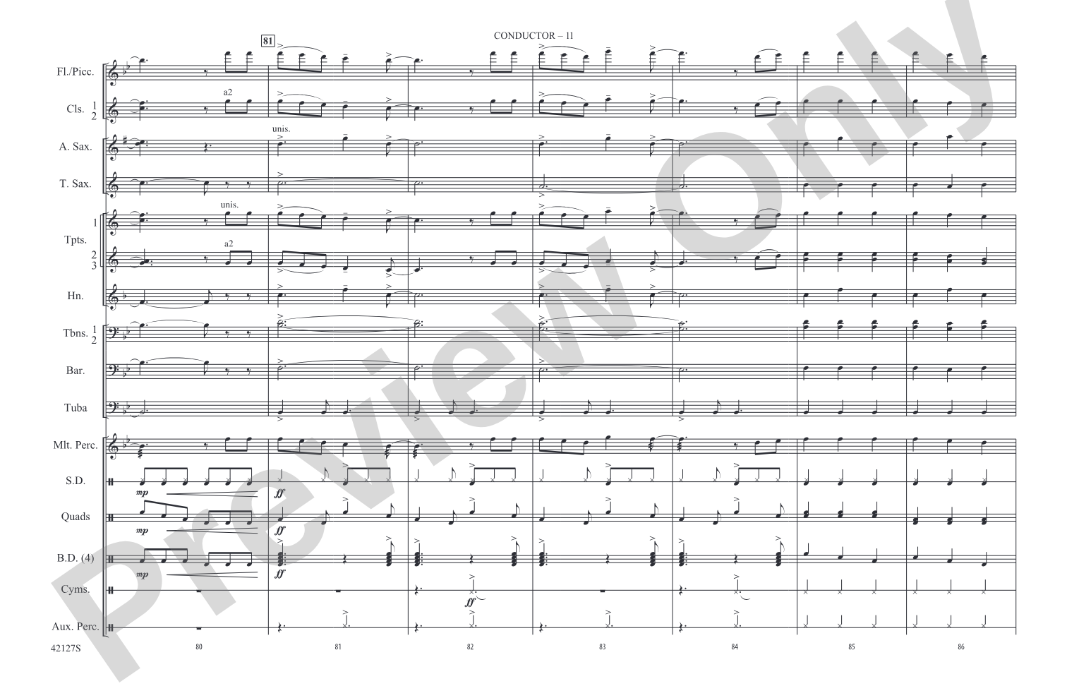 Carry On: Marching Band Conductor Score & Parts