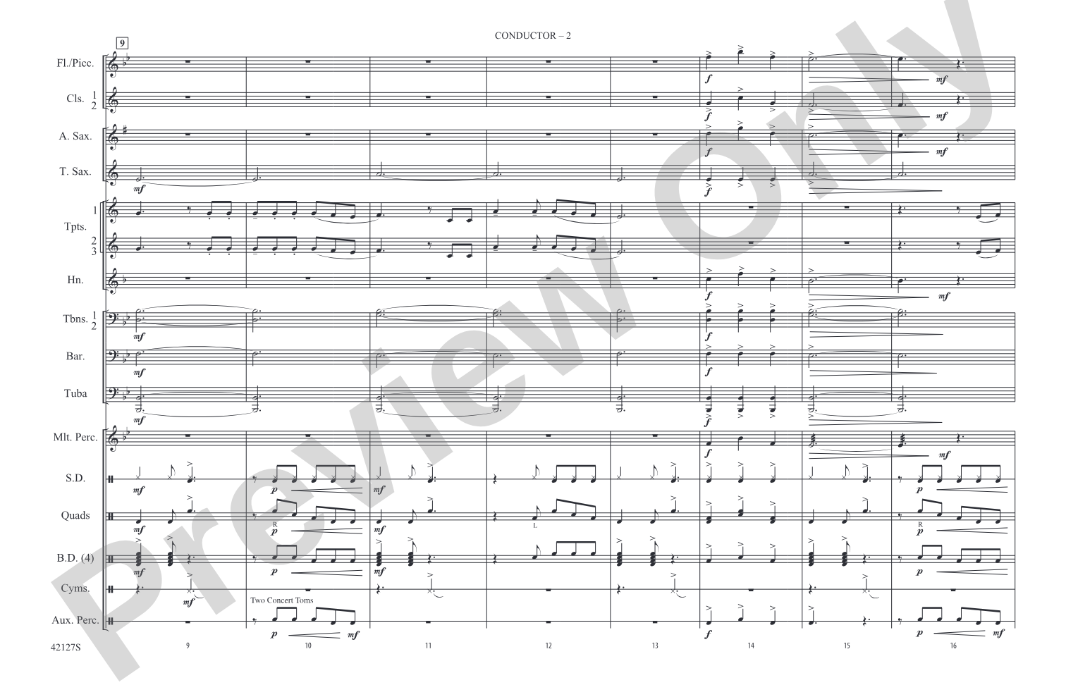 Carry On: Marching Band Conductor Score & Parts