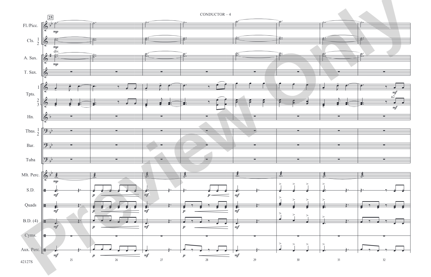 Carry On: Marching Band Conductor Score & Parts