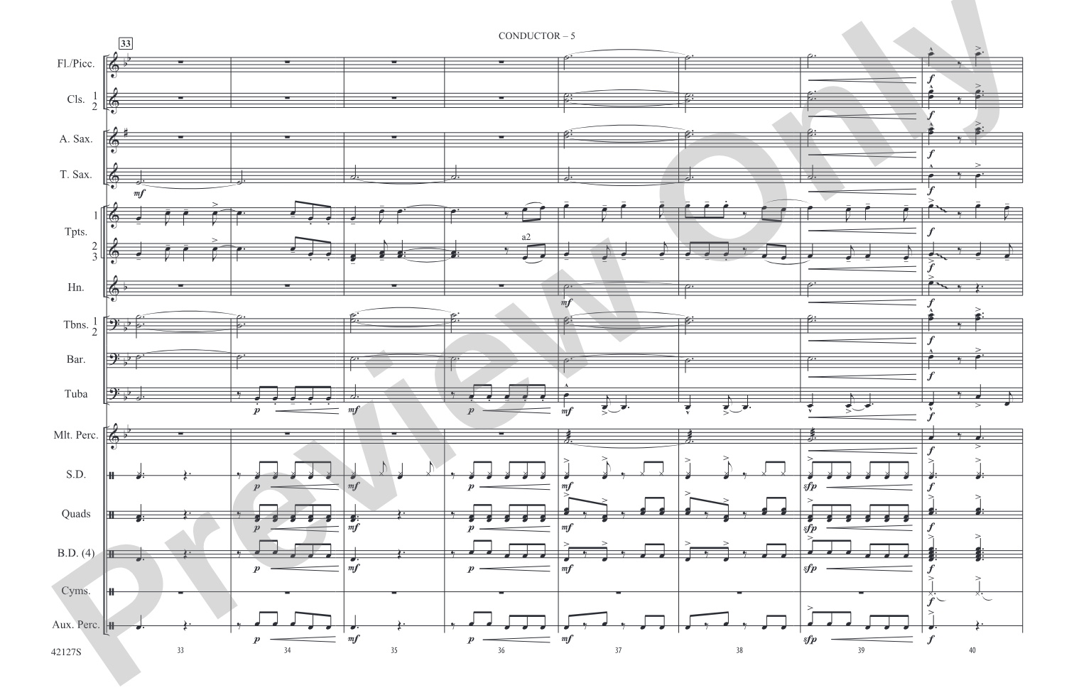 Carry On: Marching Band Conductor Score & Parts