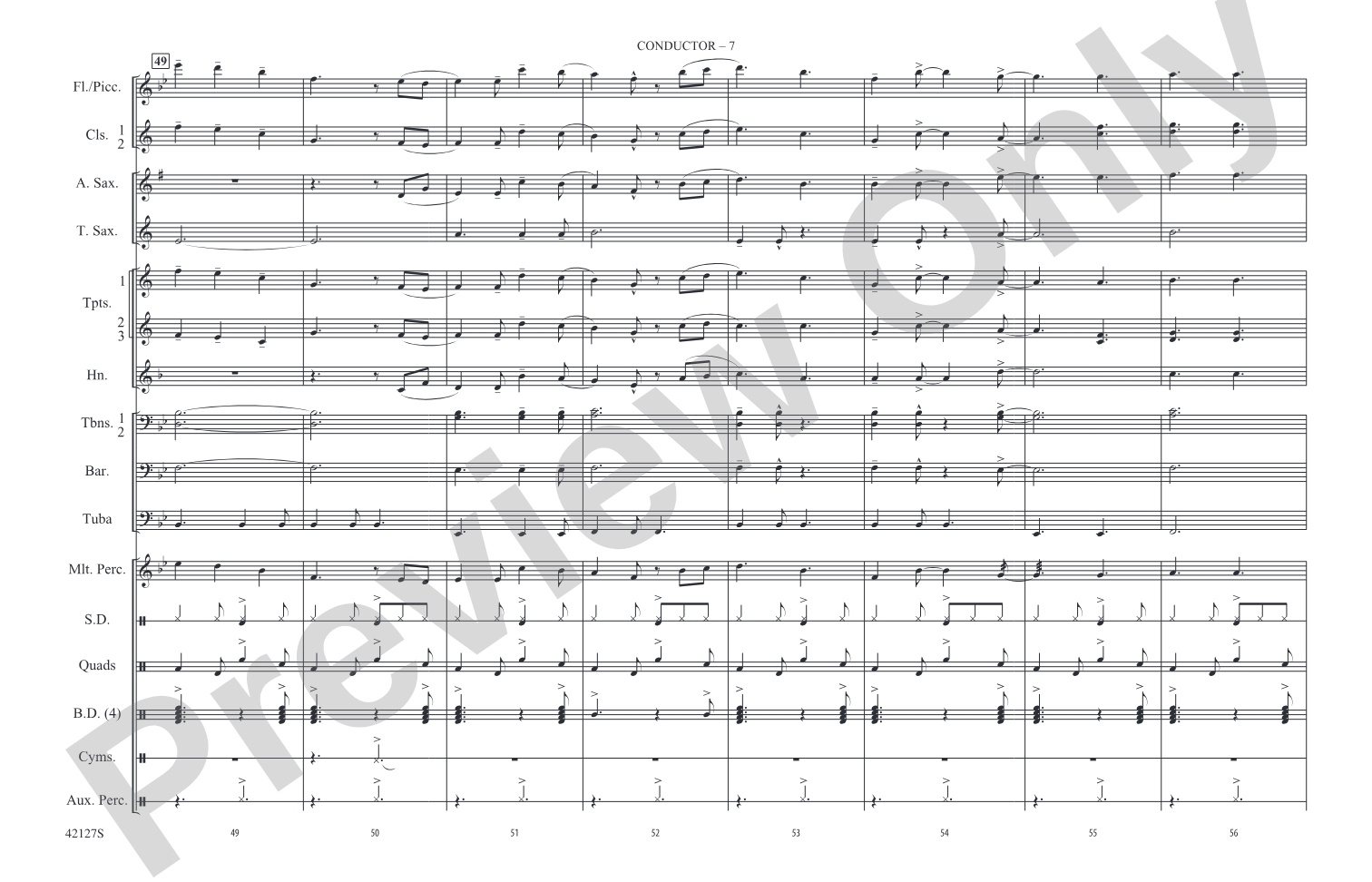 Carry On: Marching Band Conductor Score & Parts