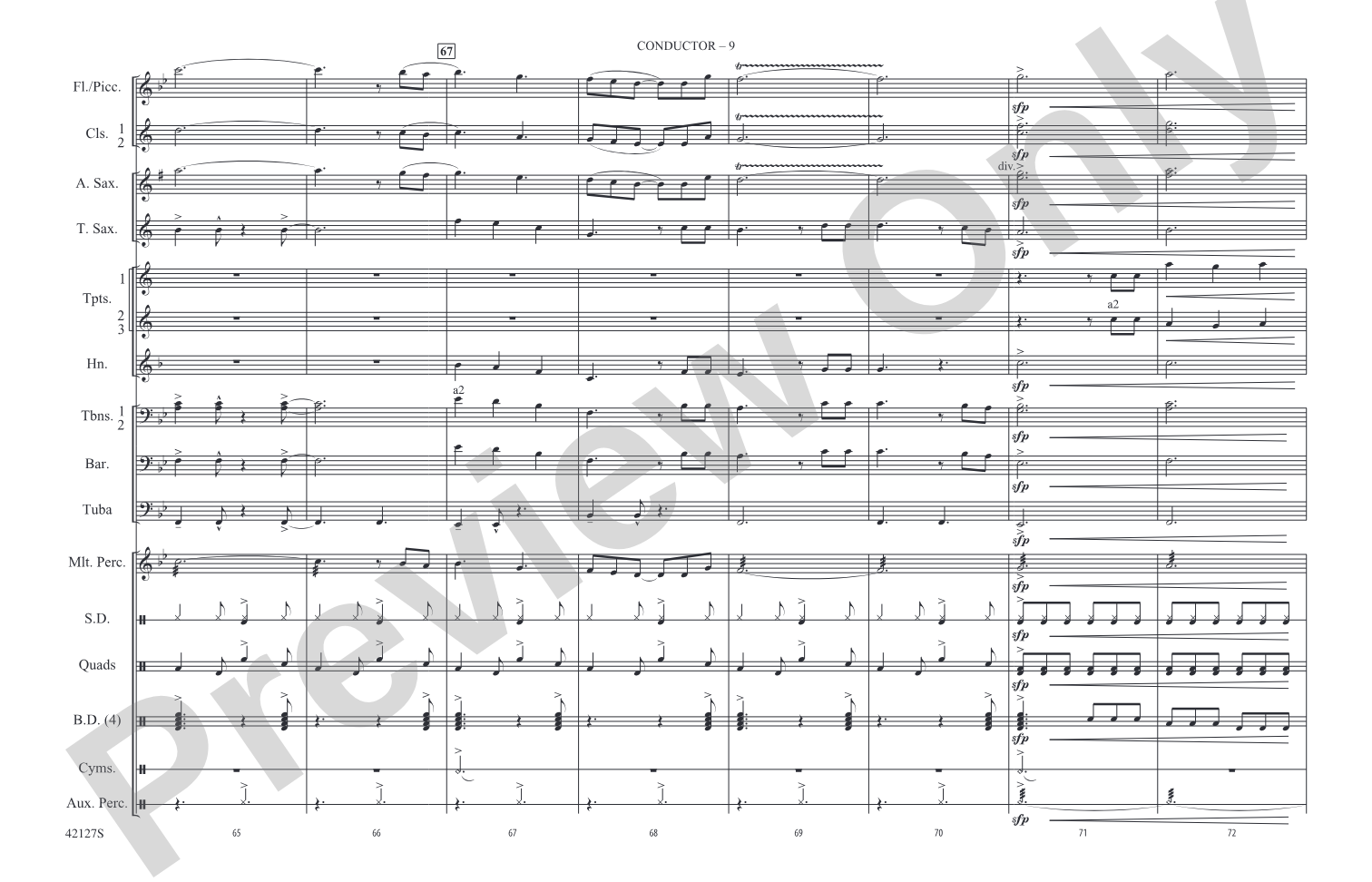 Carry On: Marching Band Conductor Score & Parts