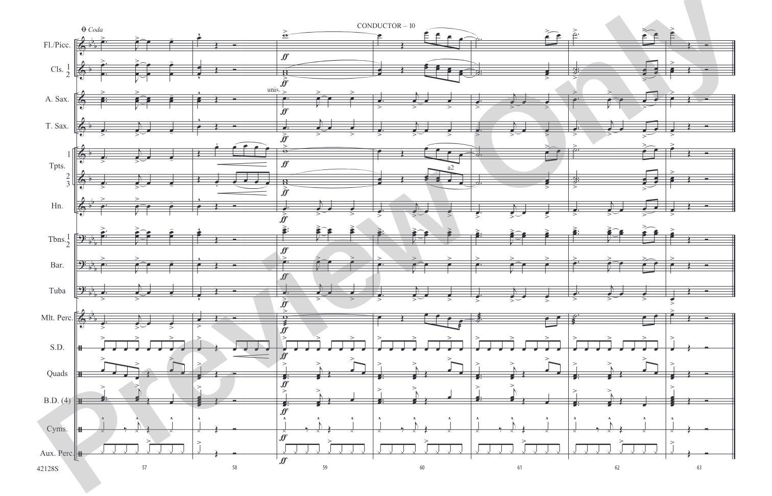 Burn: Marching Band Conductor Score & Parts