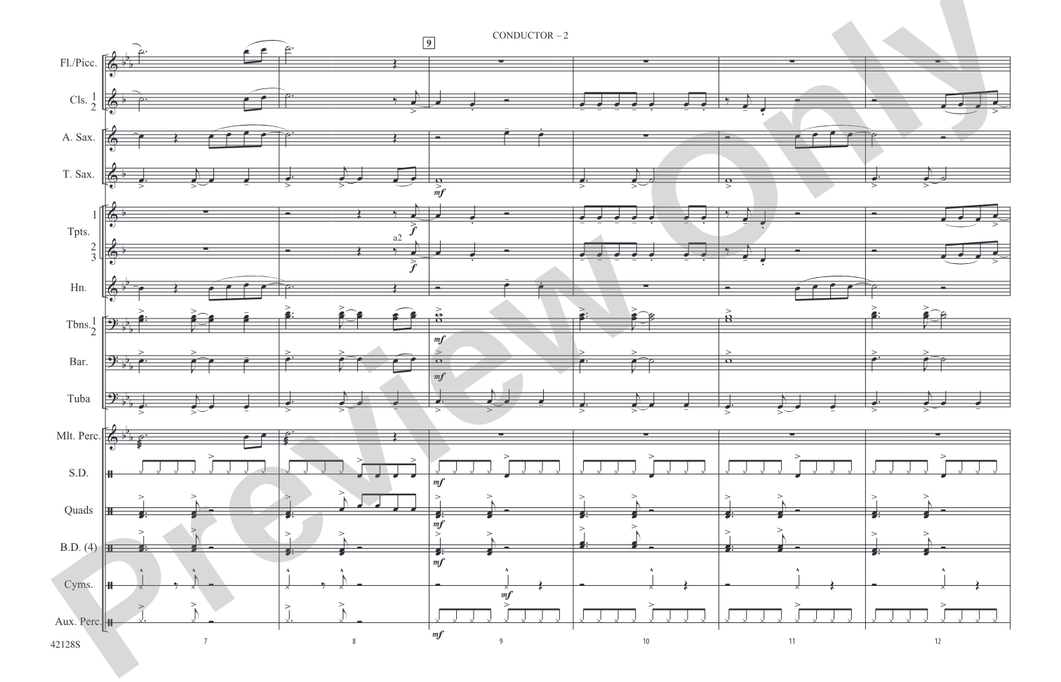 Burn: Marching Band Conductor Score & Parts