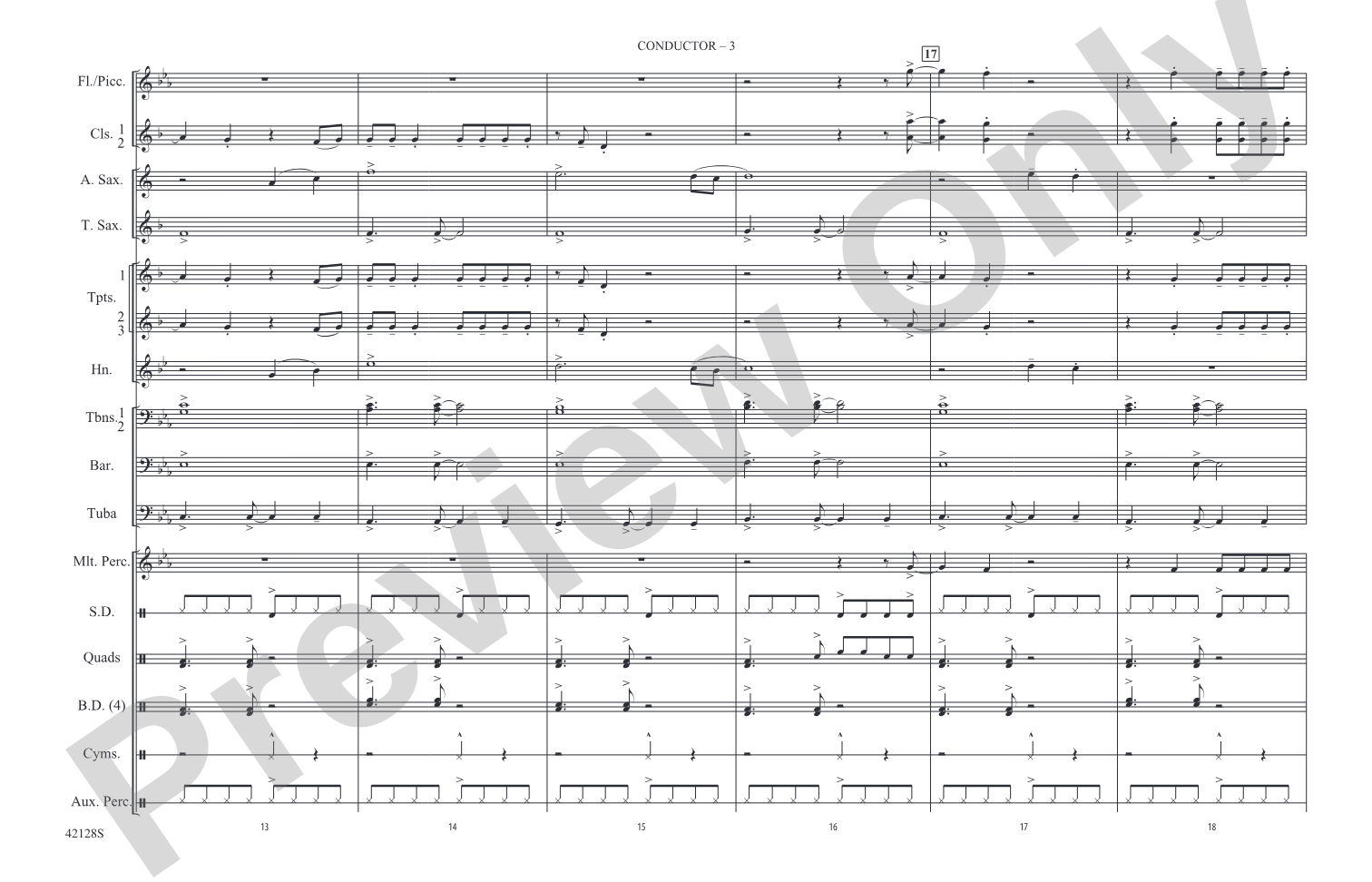 Burn: Marching Band Conductor Score & Parts
