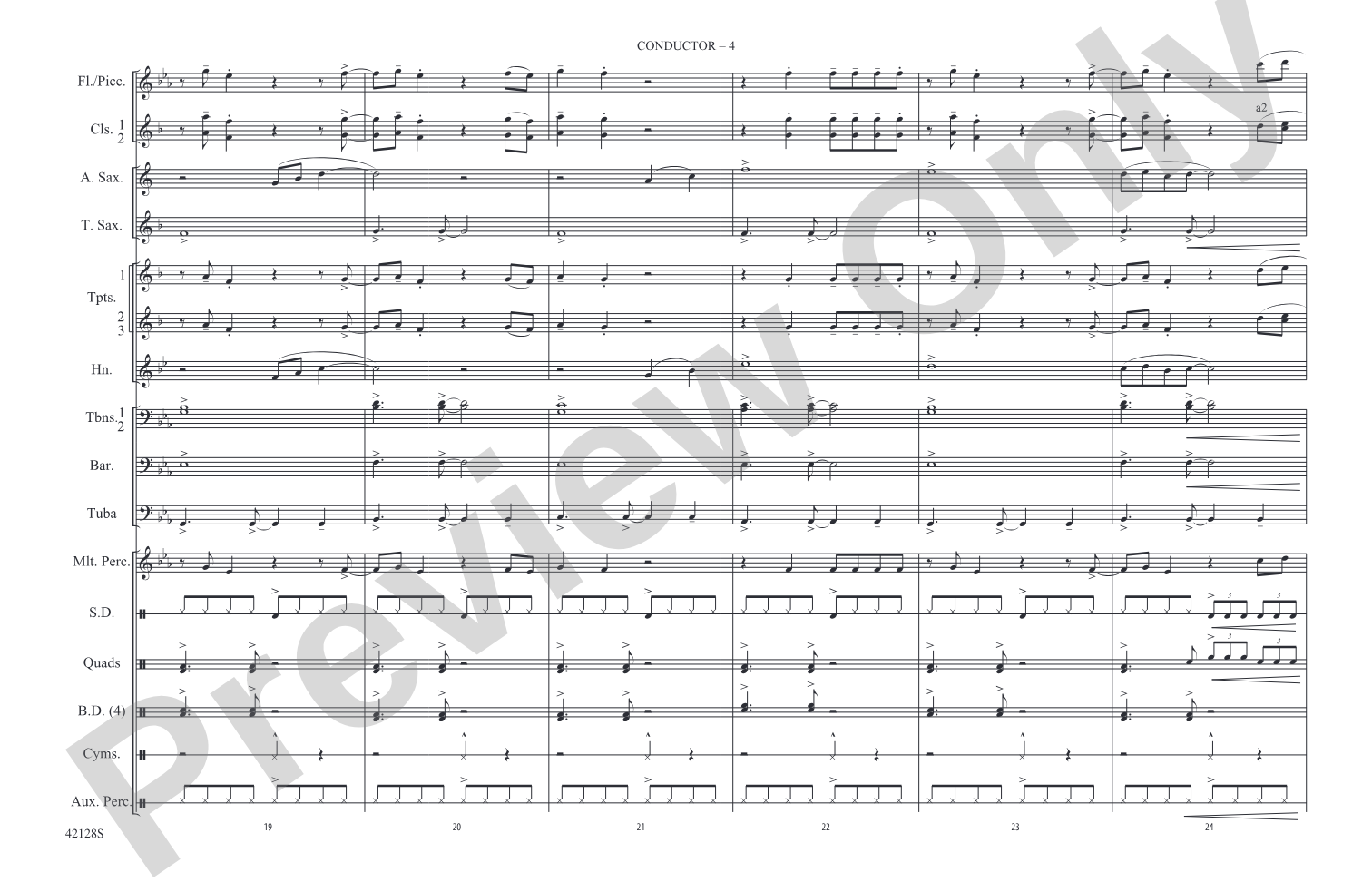 Burn: Marching Band Conductor Score & Parts