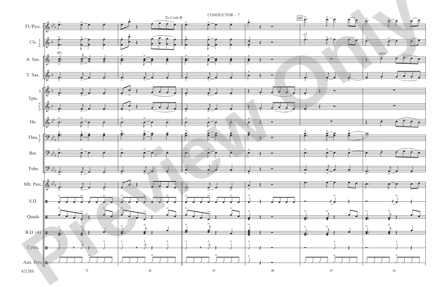 Burn: Marching Band Conductor Score & Parts