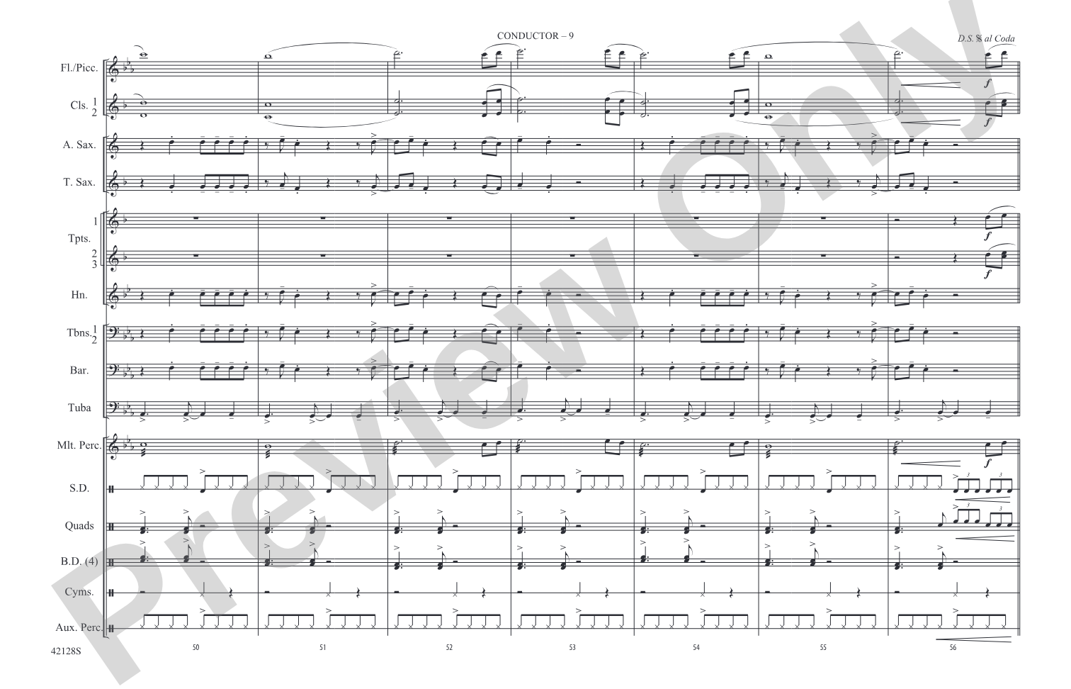 Burn: Marching Band Conductor Score & Parts