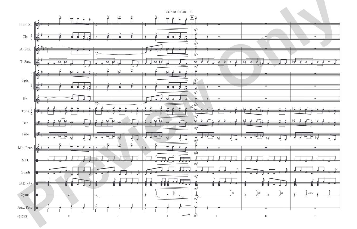 Workin' for a Livin': Marching Band Conductor Score & Parts