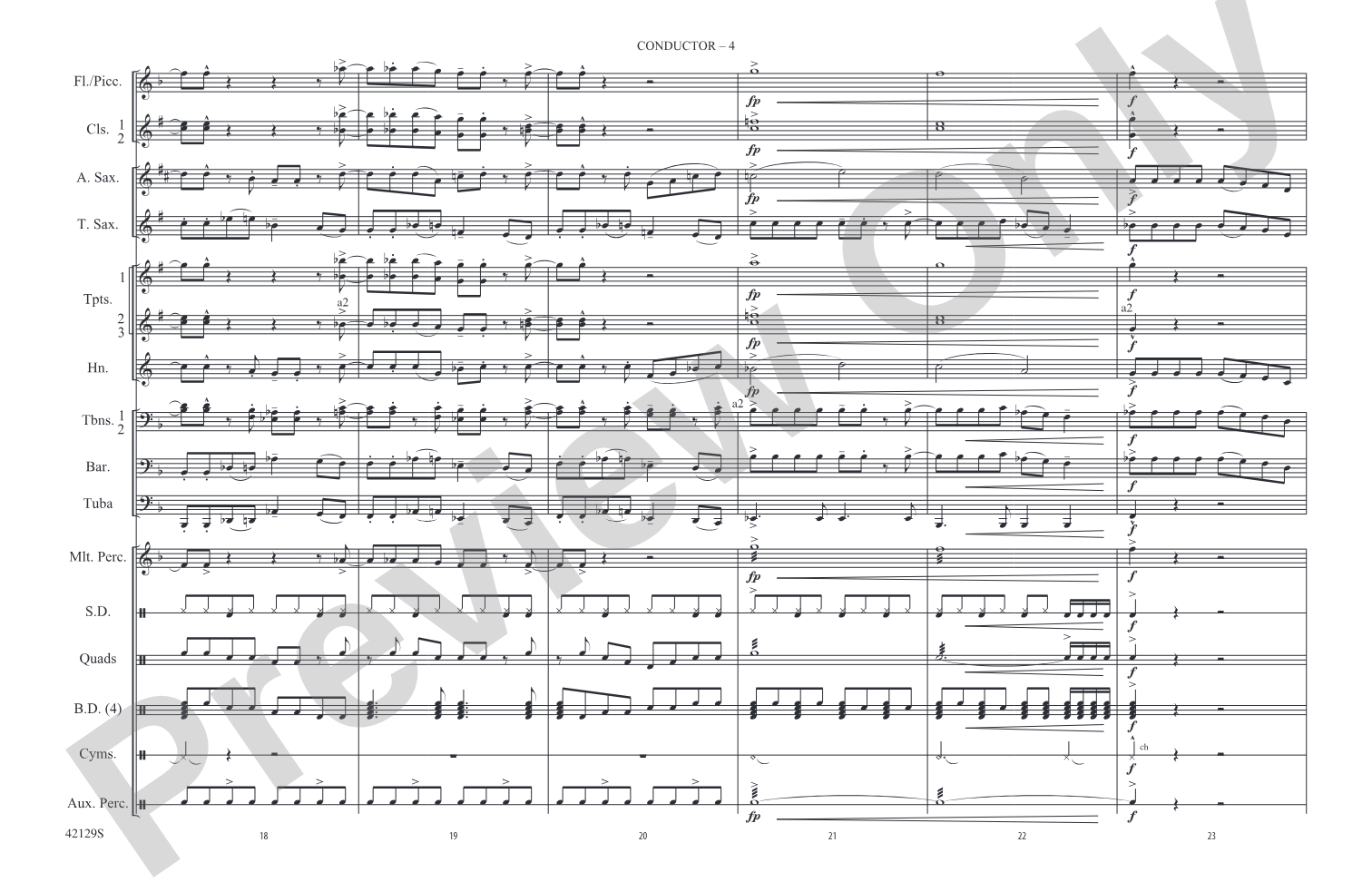 Workin' for a Livin': Marching Band Conductor Score & Parts