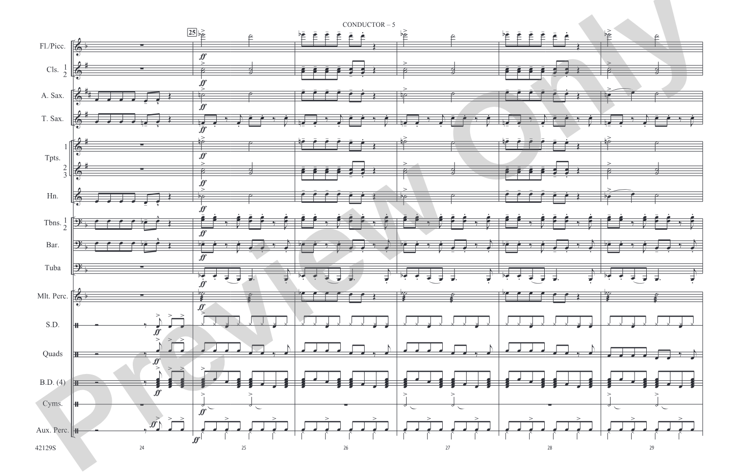 Workin' for a Livin': Marching Band Conductor Score & Parts