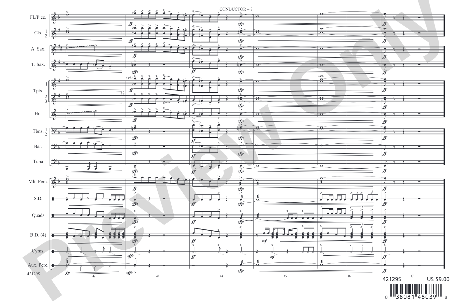 Workin' for a Livin': Marching Band Conductor Score & Parts