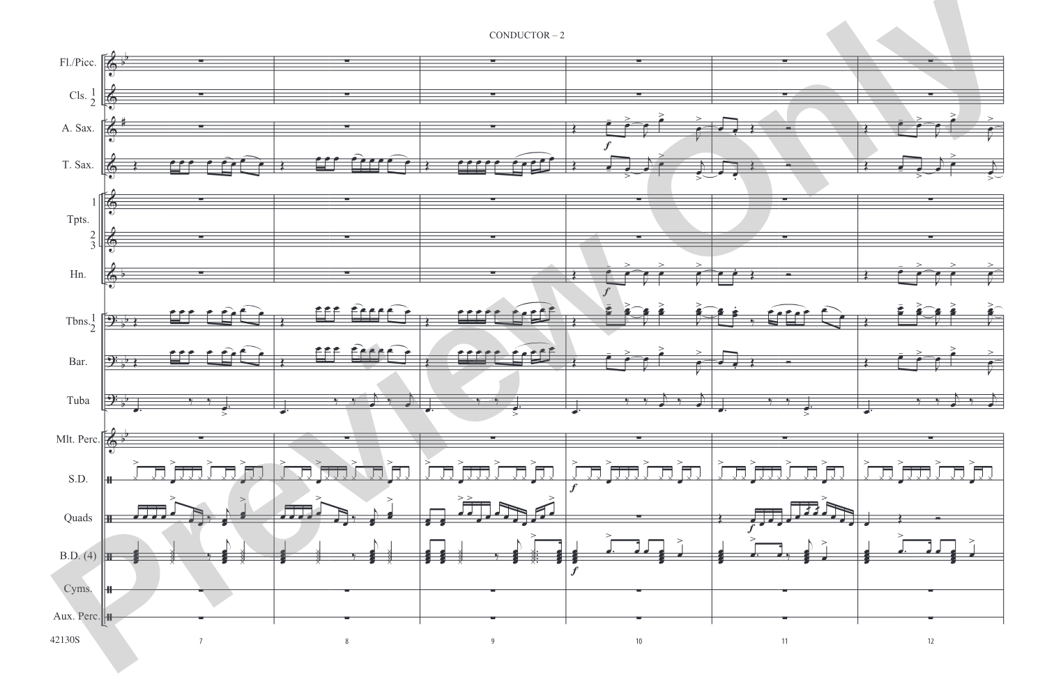 Heart Attack: Marching Band Conductor Score & Parts