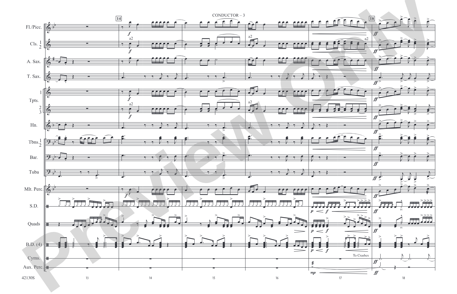 Heart Attack: Marching Band Conductor Score & Parts