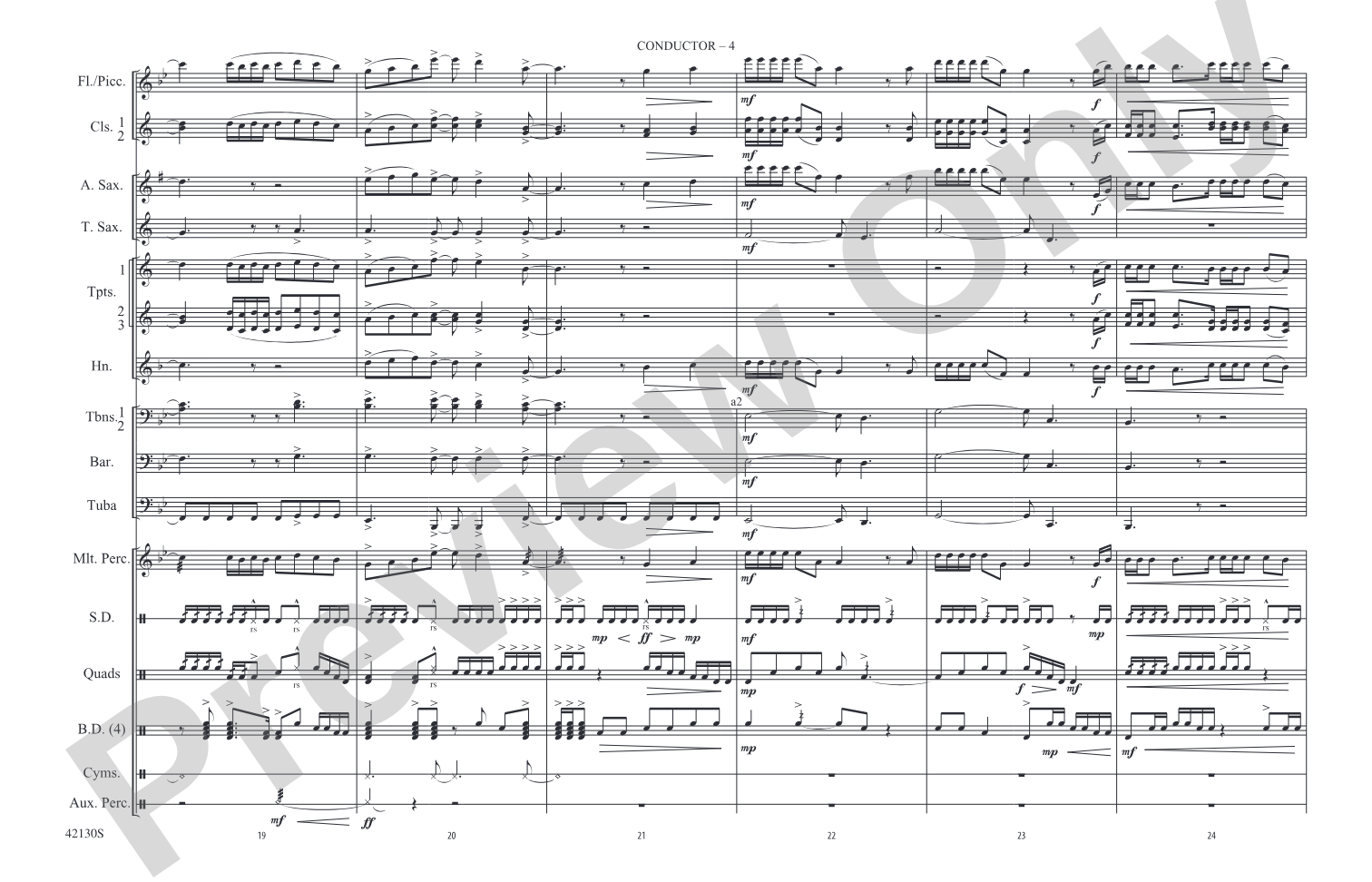 Heart Attack: Marching Band Conductor Score & Parts