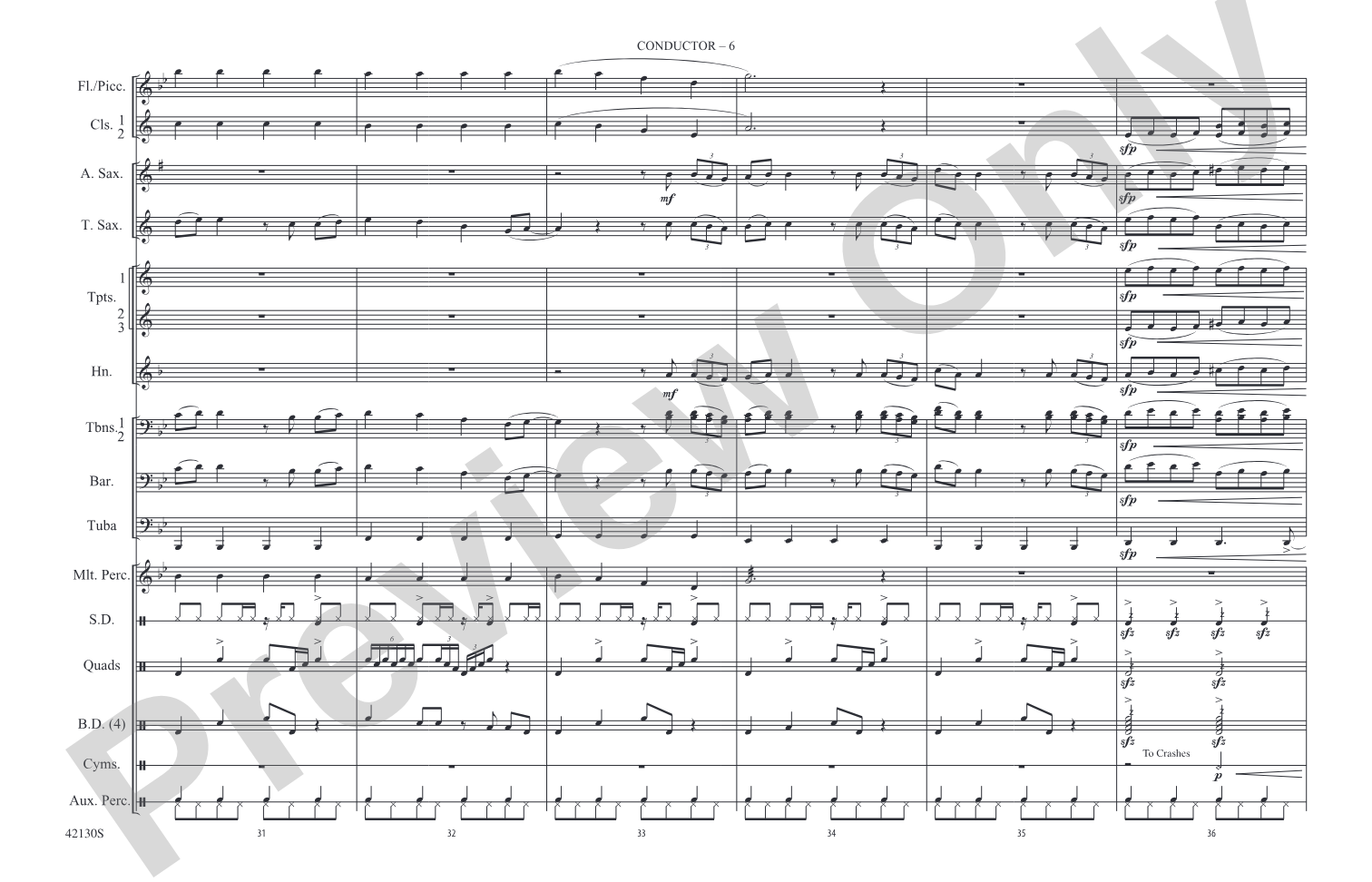 Heart Attack: Marching Band Conductor Score & Parts