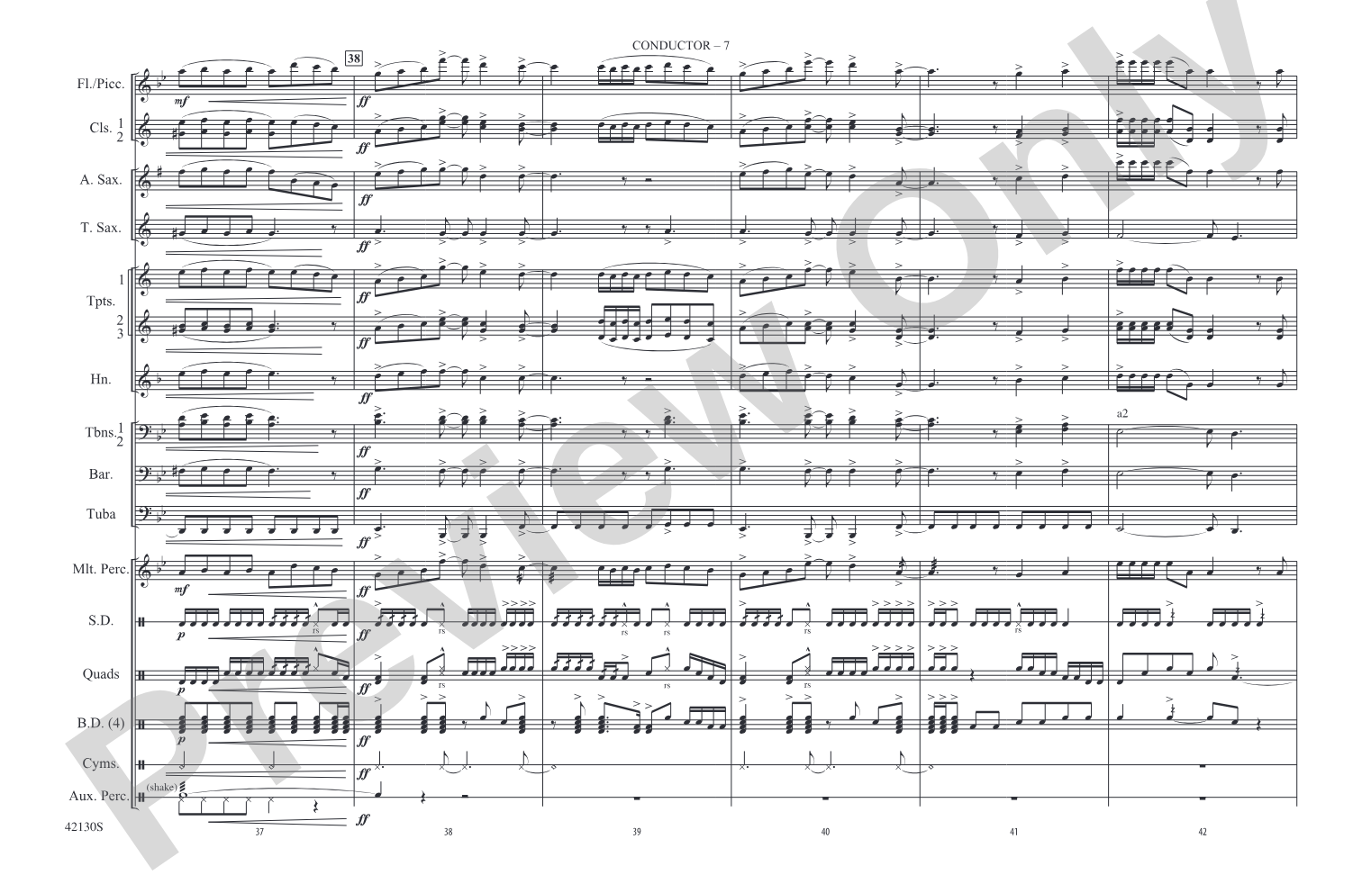 Heart Attack: Marching Band Conductor Score & Parts