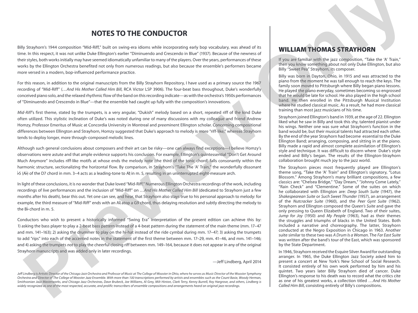 Mid-Riff: Jazz Ensemble Conductor Score & Parts