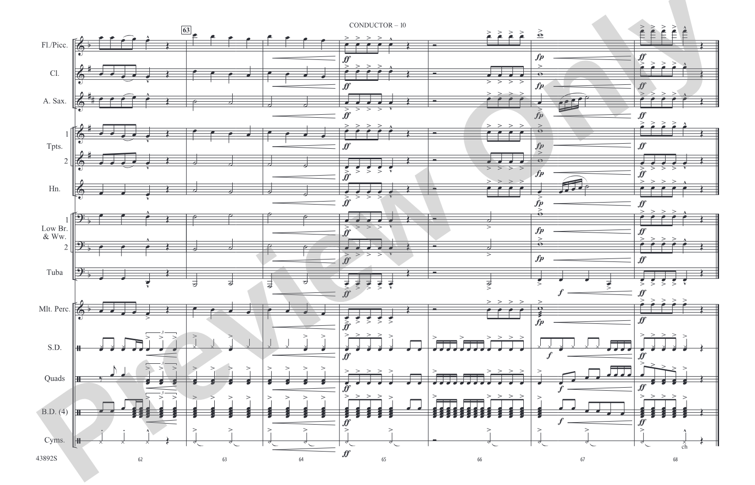 Everything Is Awesome (from The Lego® Movie): Marching Band Conductor Score & Parts