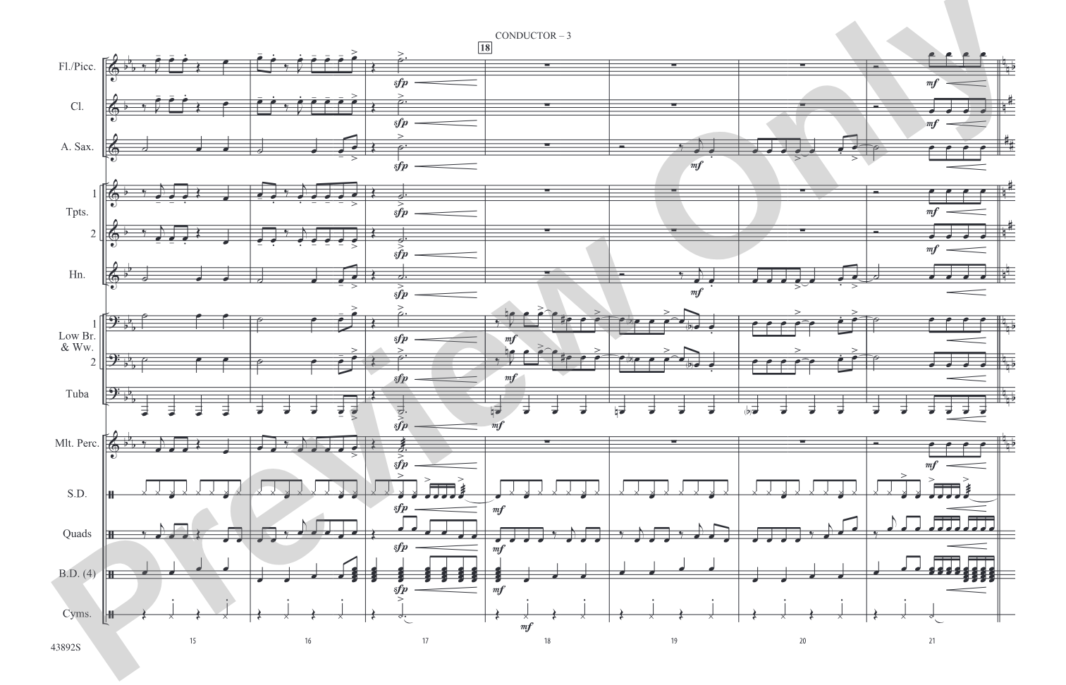 Everything Is Awesome (from The Lego® Movie): Marching Band Conductor Score & Parts