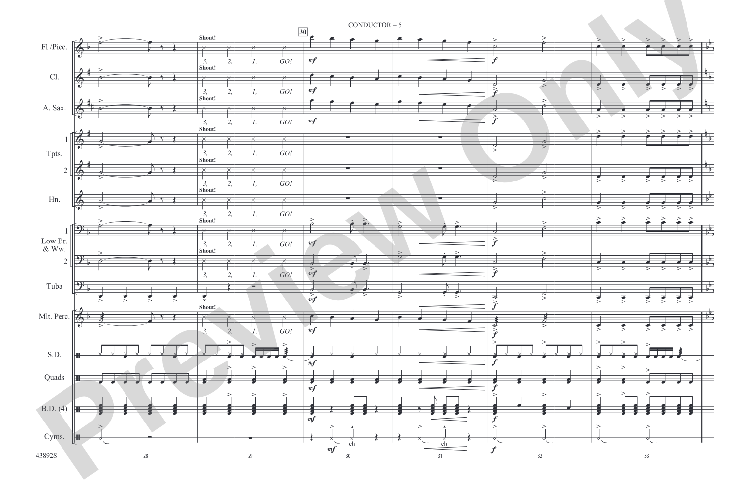 Everything Is Awesome (from The Lego® Movie): Marching Band Conductor Score & Parts
