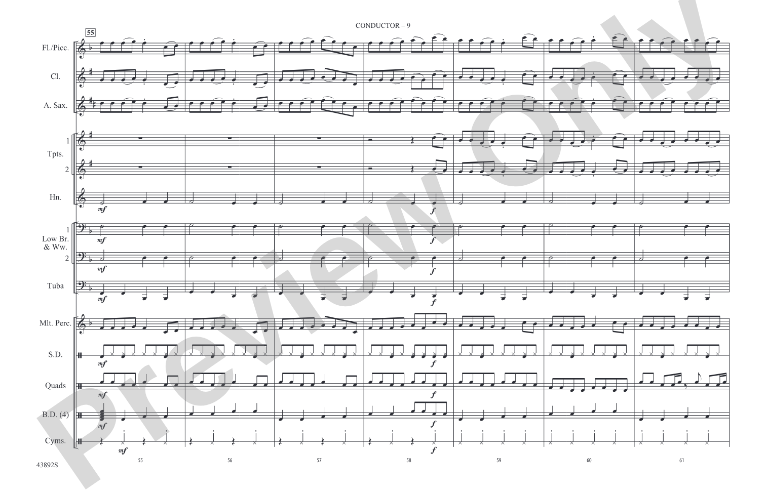 Everything Is Awesome (from The Lego® Movie): Marching Band Conductor Score & Parts