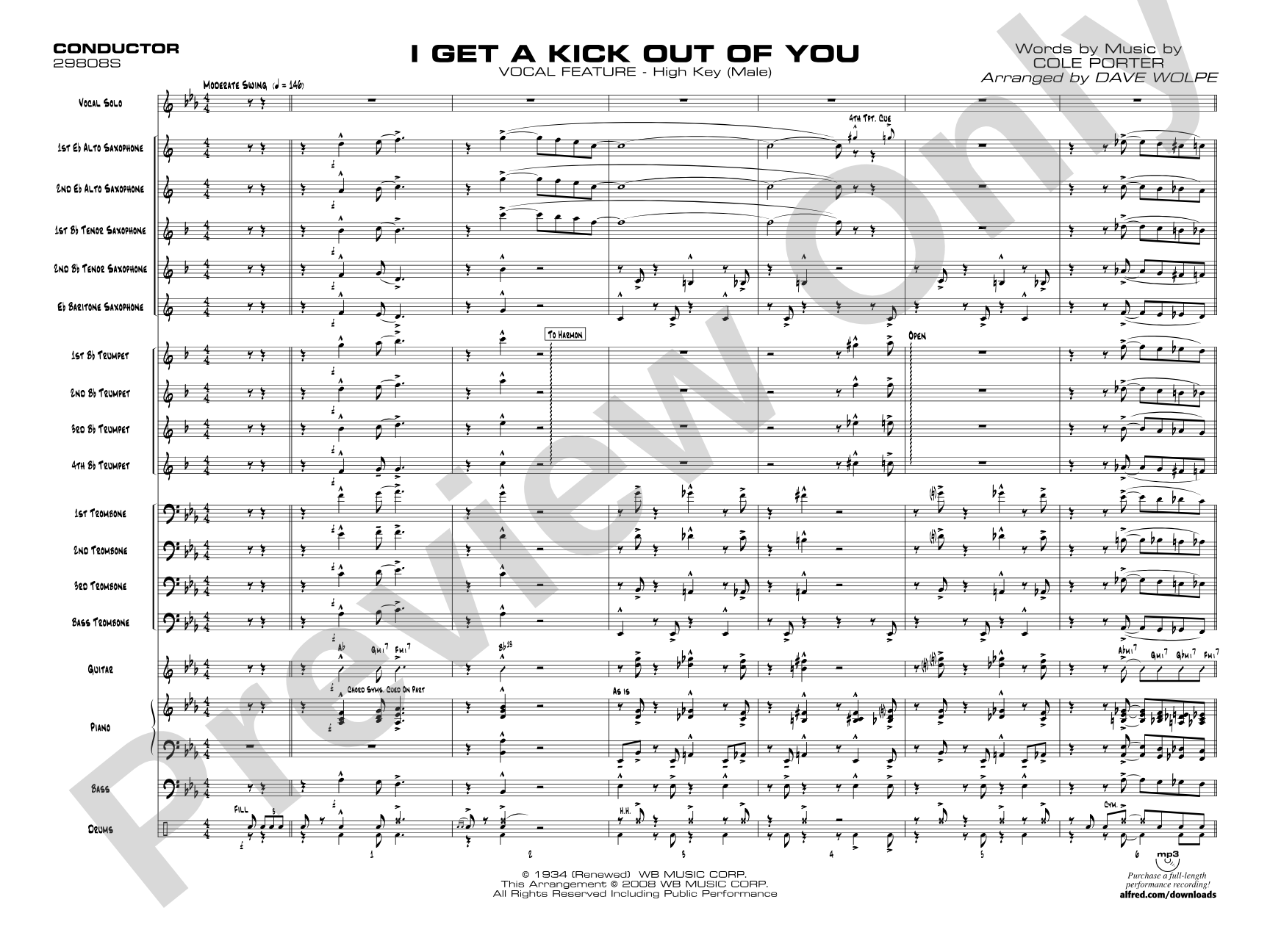 I Get a Kick Out of You: Score - High Key (Male)
