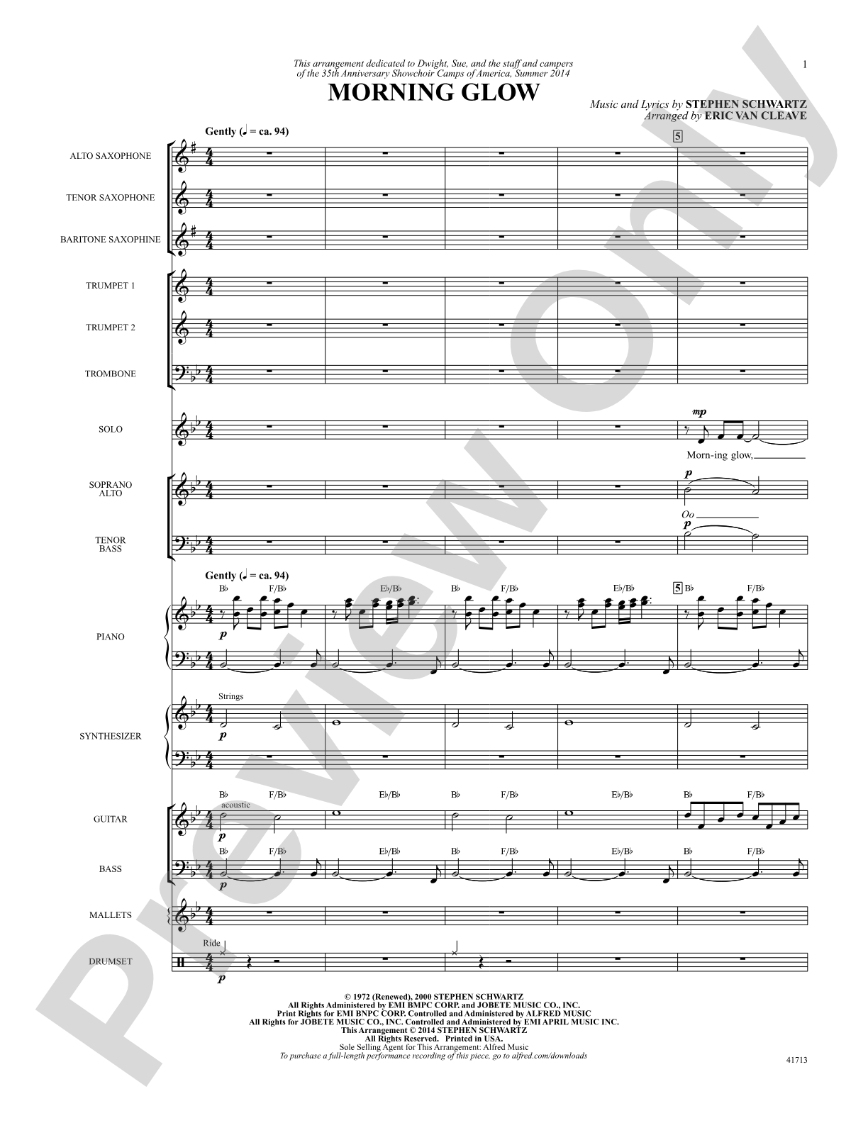 Morning Glow: Score: Choral SoundPax