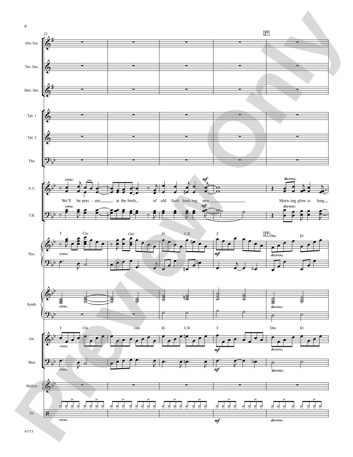 Morning Glow: Score: Choral SoundPax
