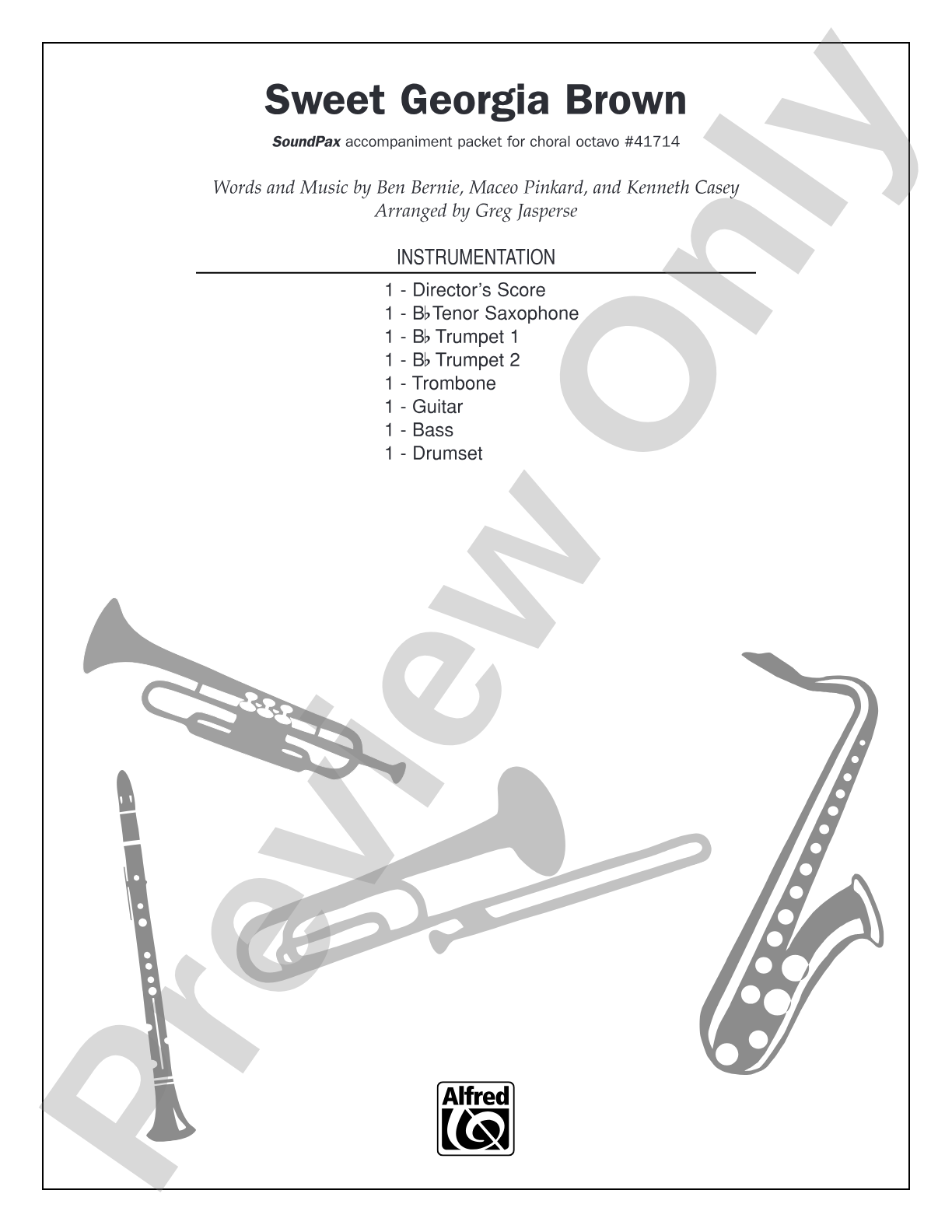 Sweet Georgia Brown: Score: Choral SoundPax
