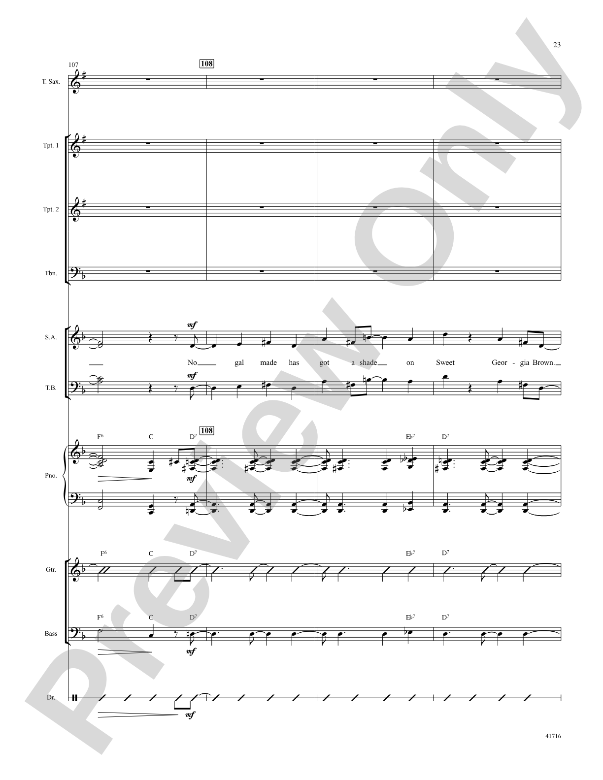 Sweet Georgia Brown: Score: Choral SoundPax