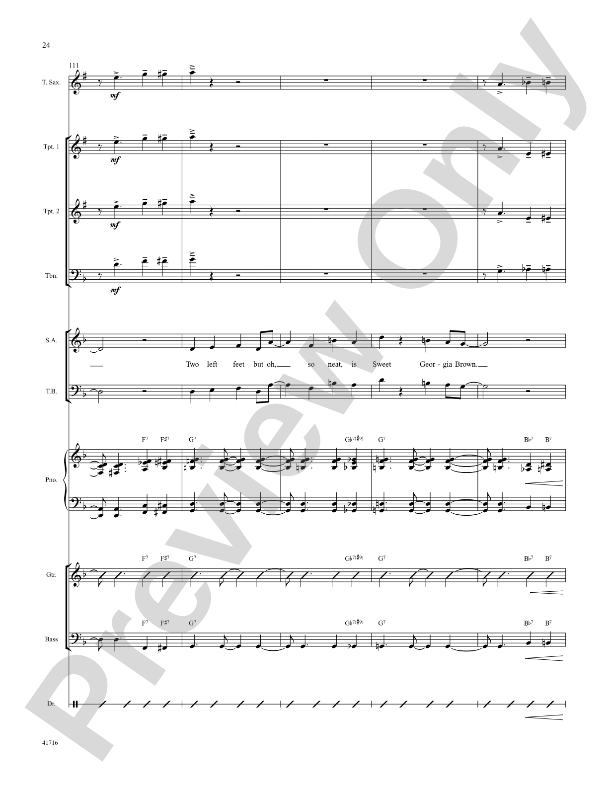 Sweet Georgia Brown: Score: Choral SoundPax