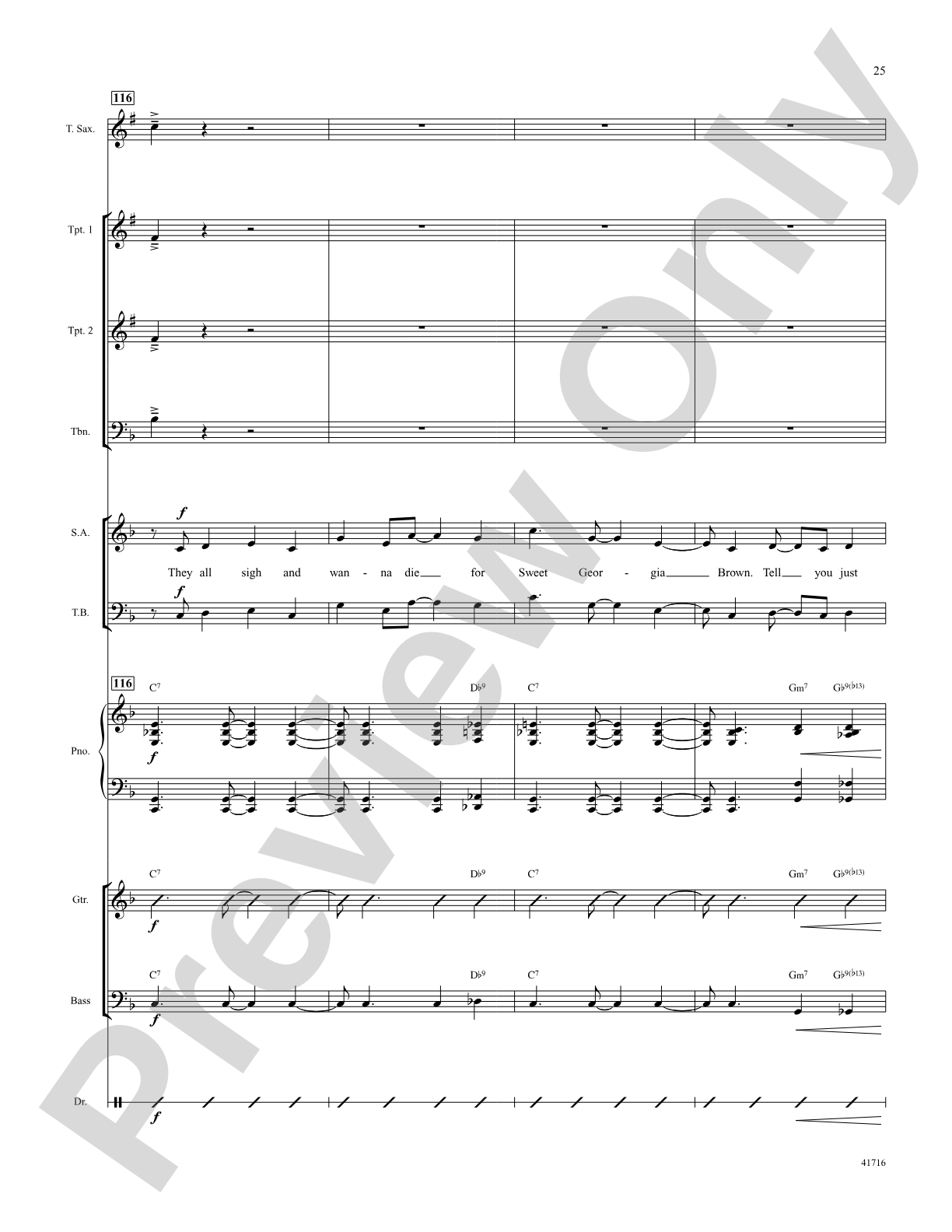 Sweet Georgia Brown: Score: Choral SoundPax