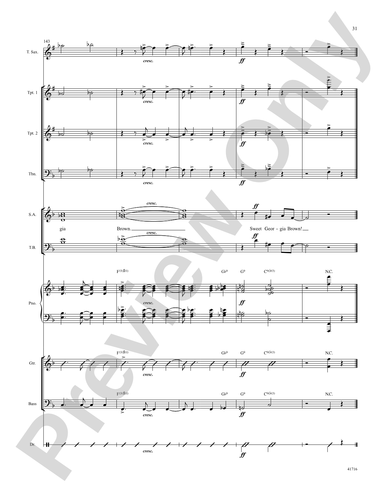 Sweet Georgia Brown: Score: Choral SoundPax