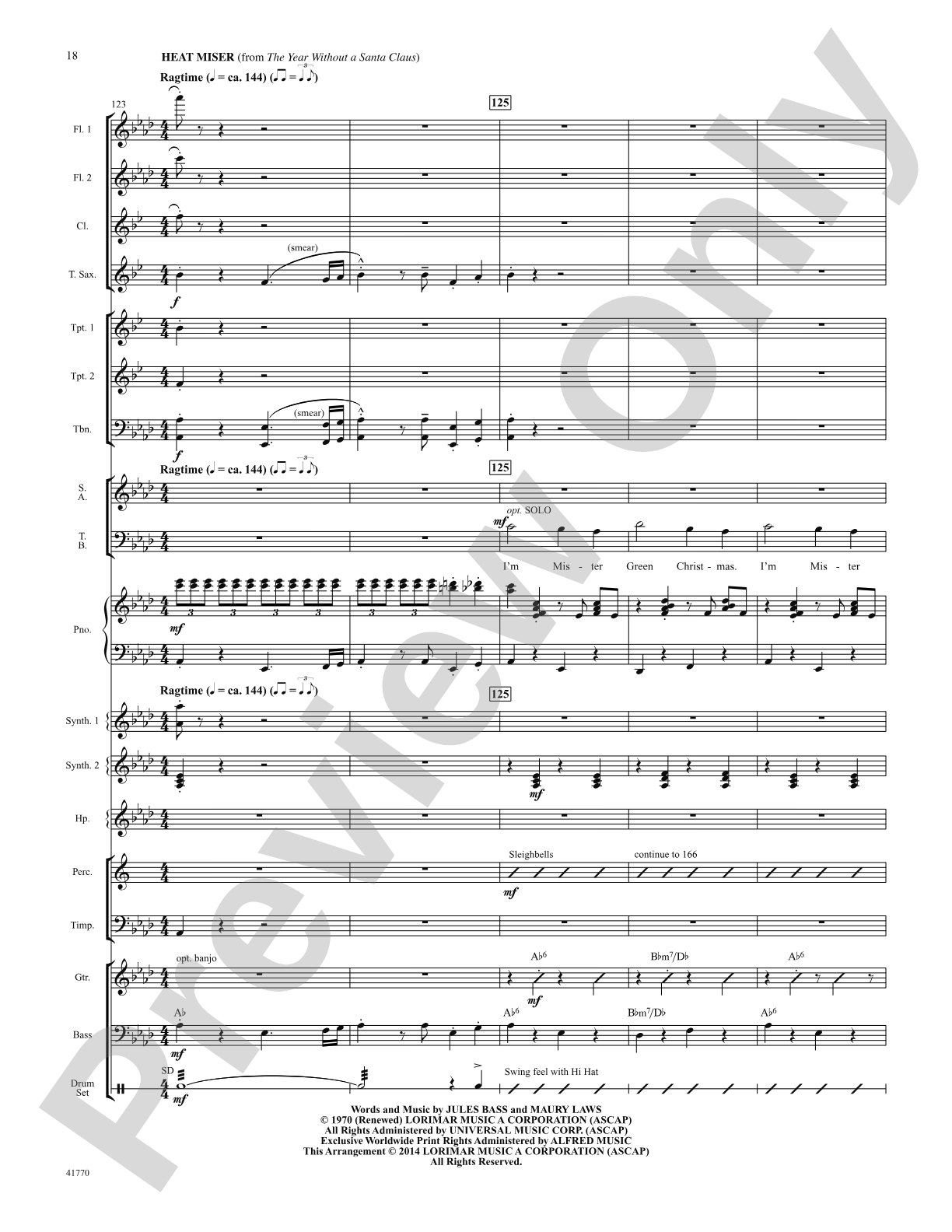 Cartoon Christmas: Score: Choral SoundPax