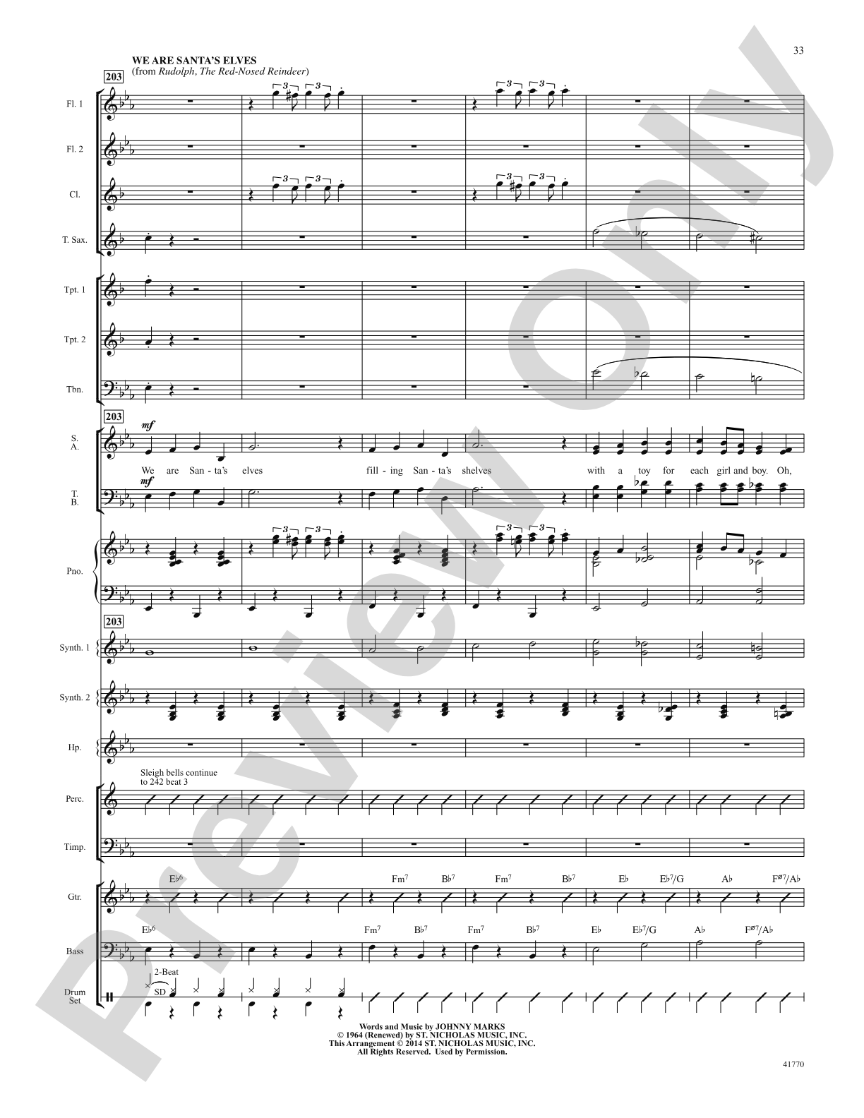 Cartoon Christmas: Score: Choral SoundPax